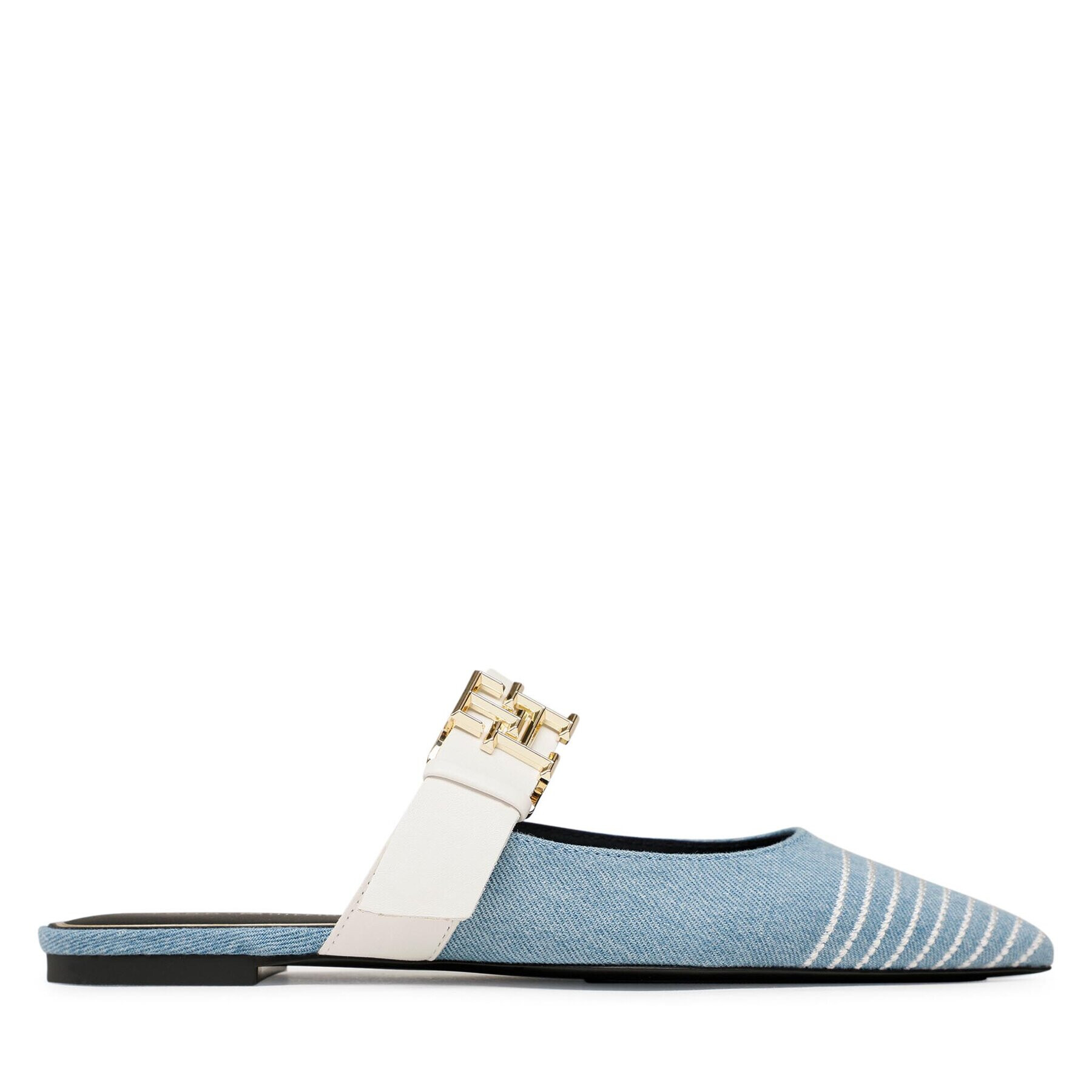 Tommy Hilfiger Чехли Th Pointy Feminine Mule Logo FW0FW07129 Син - Pepit.bg