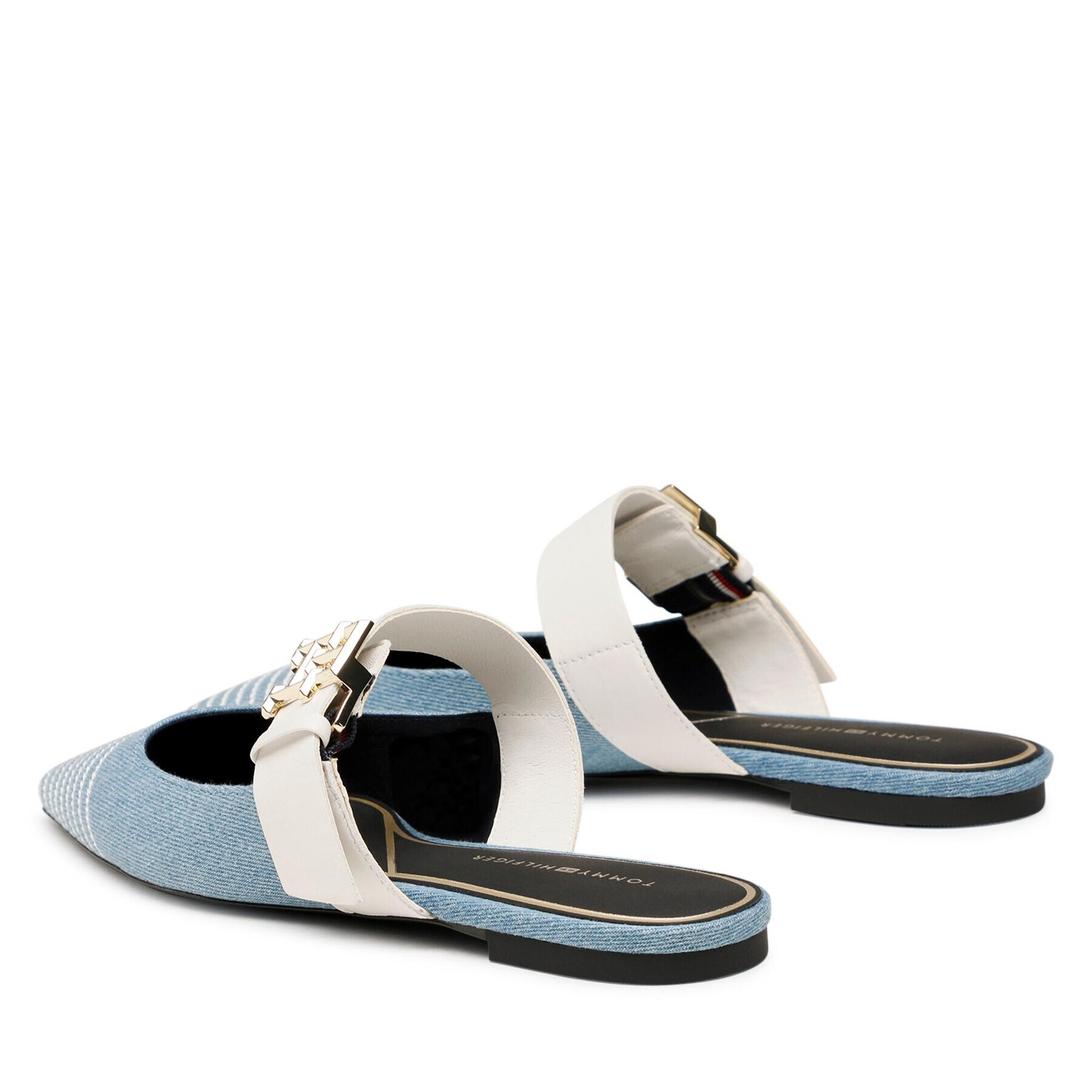 Tommy Hilfiger Чехли Th Pointy Feminine Mule Logo FW0FW07129 Син - Pepit.bg