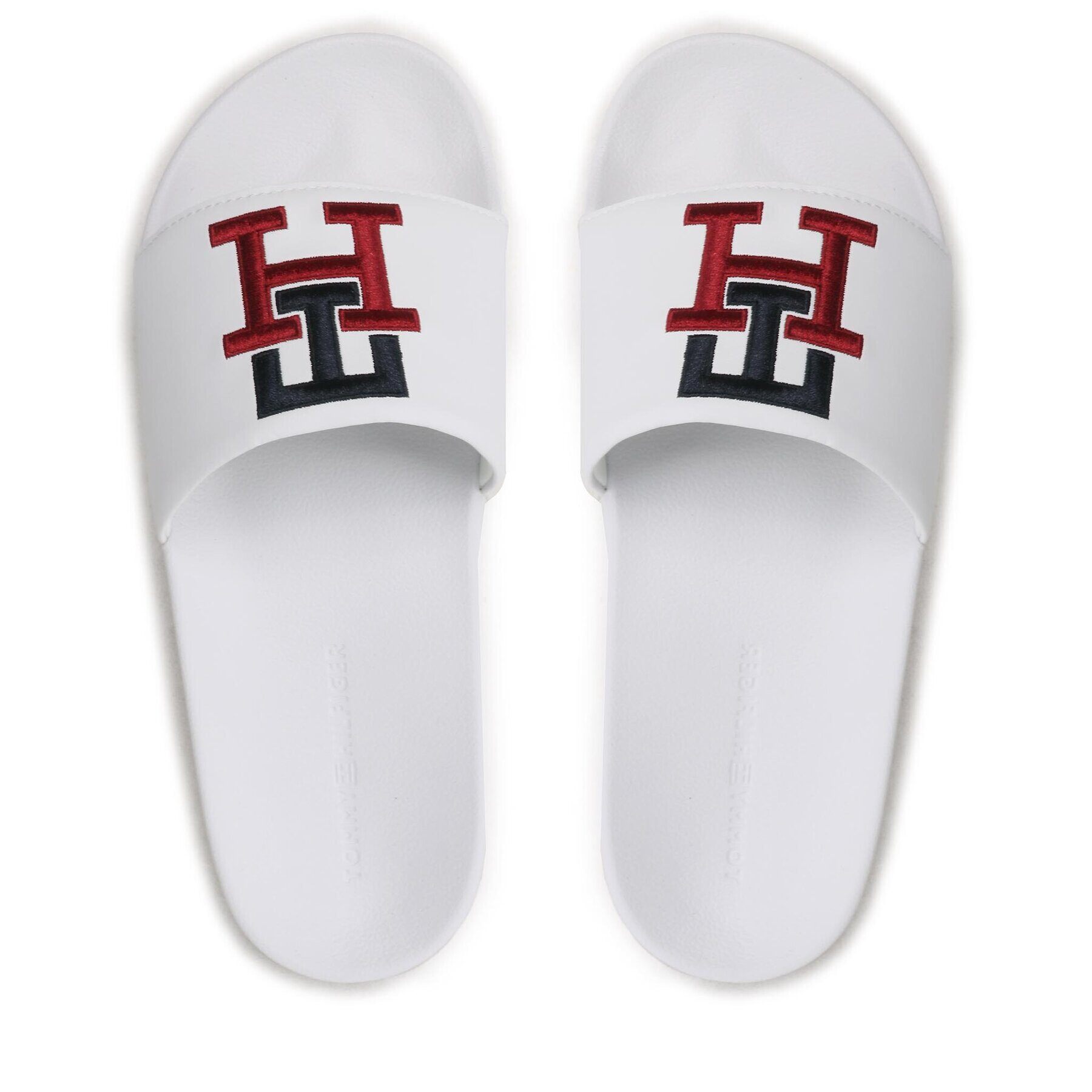 Tommy Hilfiger Чехли Th Raised Embroidery Pool Slide FM0FM04349 Бял - Pepit.bg