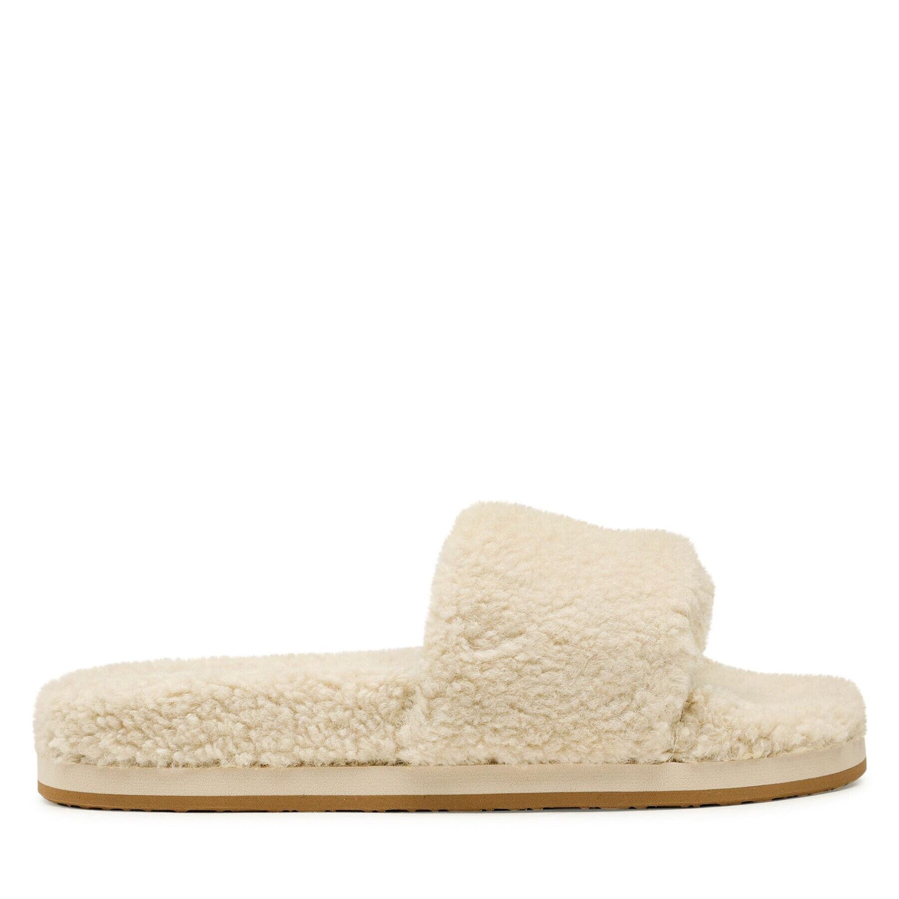 Tommy Hilfiger Чехли Th Sherpa Fur Slide FW0FW06718 Бежов - Pepit.bg