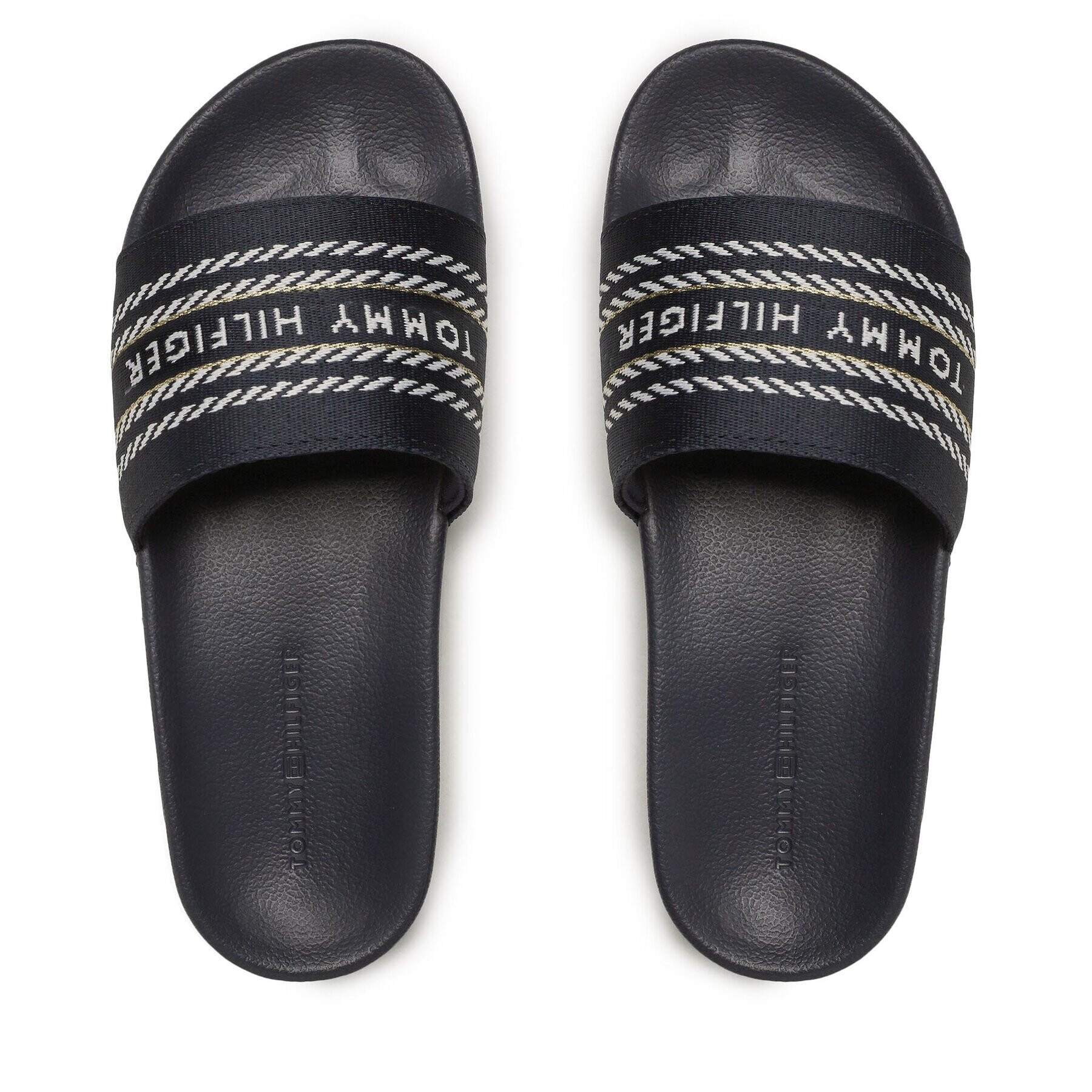 Tommy Hilfiger Чехли Webbing Slide FW0FW07153 Тъмносин - Pepit.bg