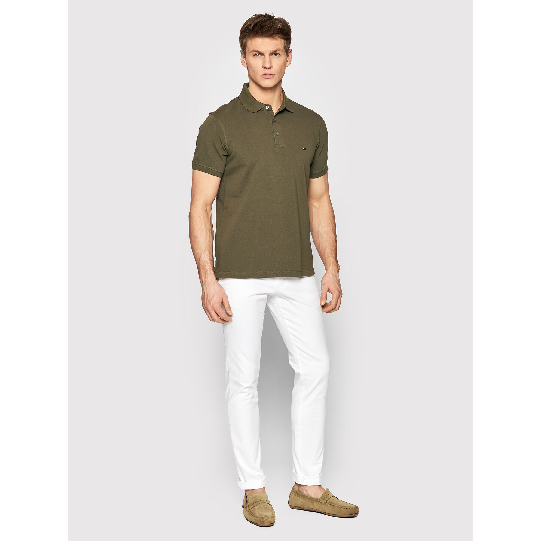 Tommy Hilfiger Чино панталони Bleecker MW0MW13846 Бял Slim Fit - Pepit.bg