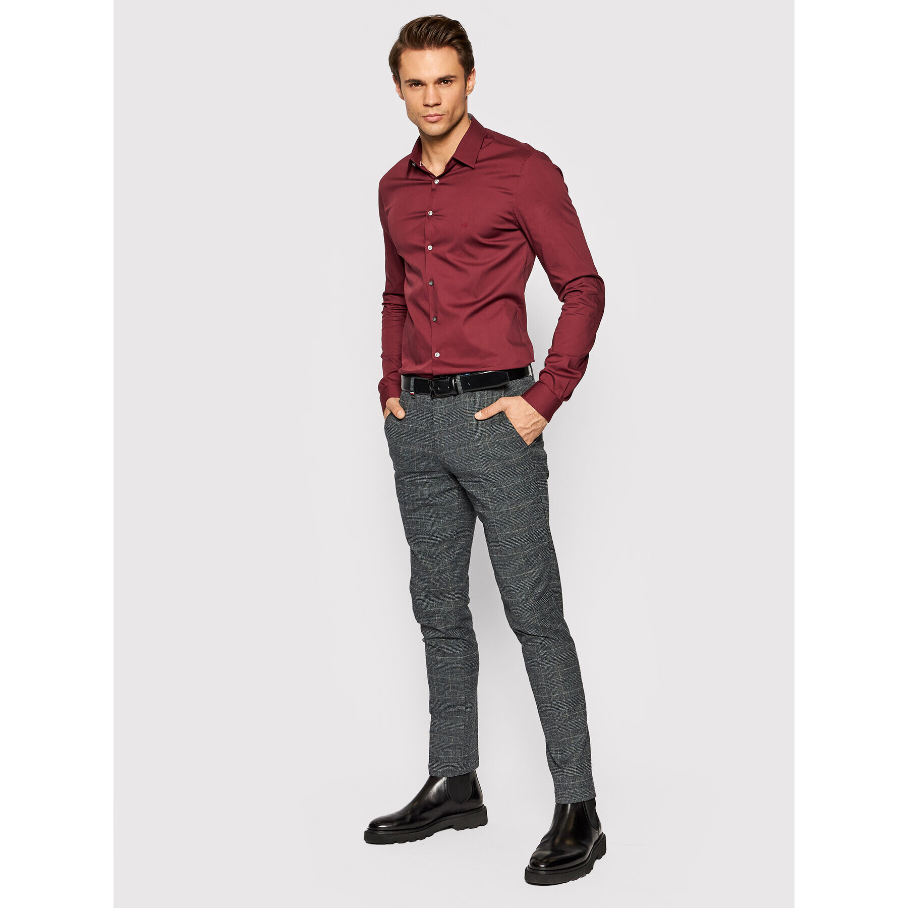 Tommy Hilfiger Чино панталони Bleecker MW0MW19893 Сив Slim Fit - Pepit.bg