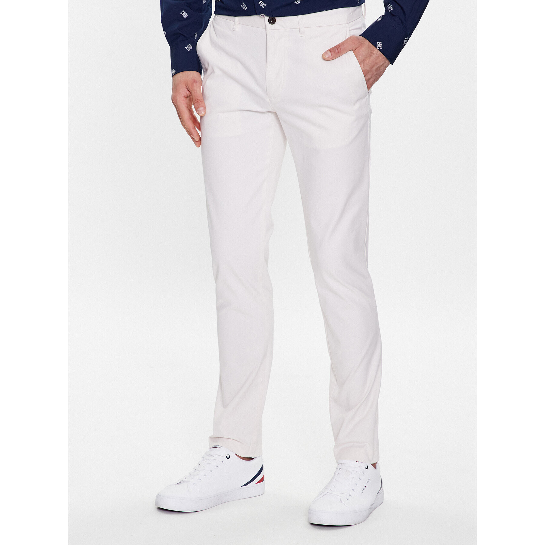 Tommy Hilfiger Чино панталони Bleecker MW0MW26619 Екрю Slim Fit - Pepit.bg