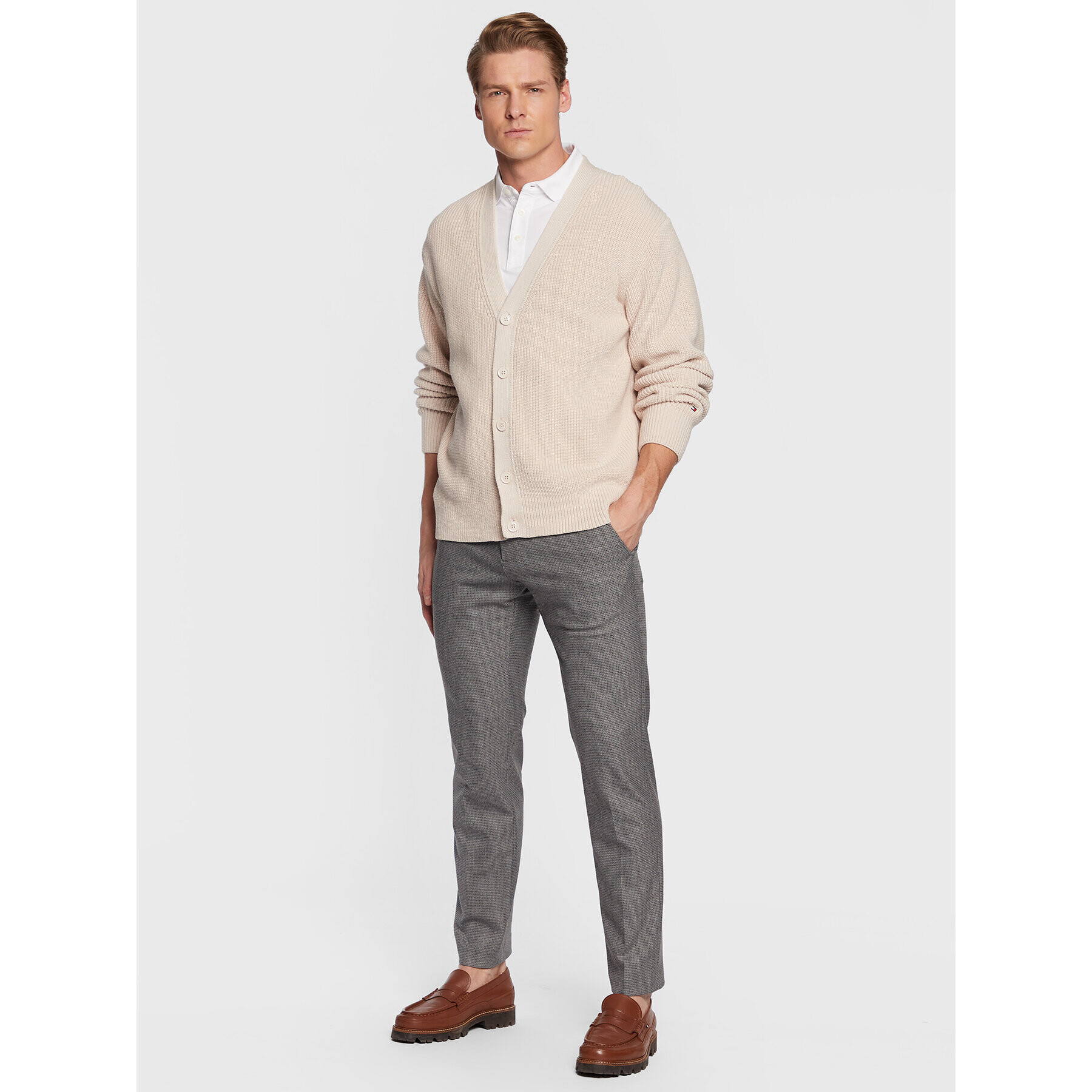Tommy Hilfiger Чино панталони Hampton Flat Front MW0MW29664 Сив Slim Fit - Pepit.bg