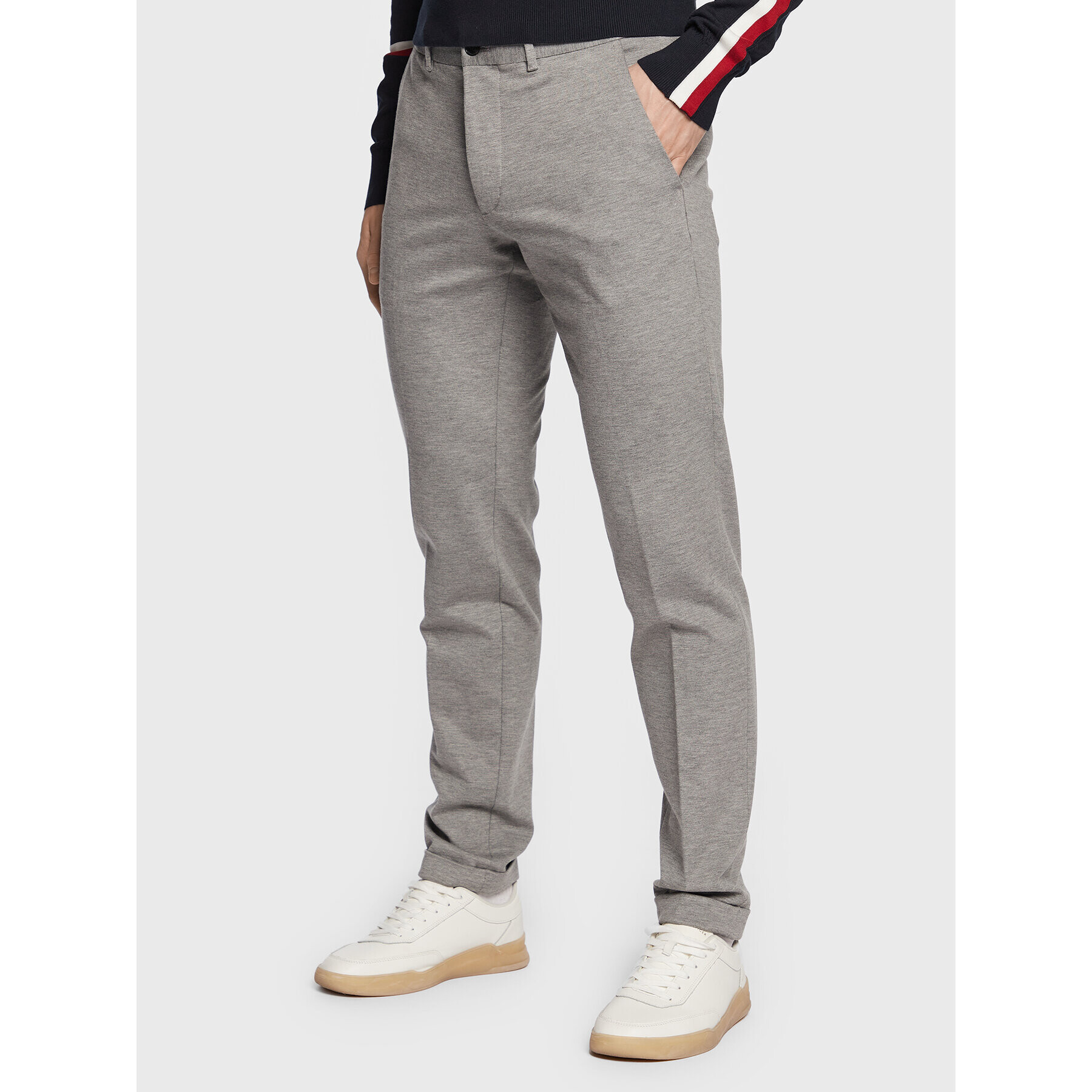 Tommy Hilfiger Чино панталони Hampton MW0MW29663 Сив Slim Fit - Pepit.bg