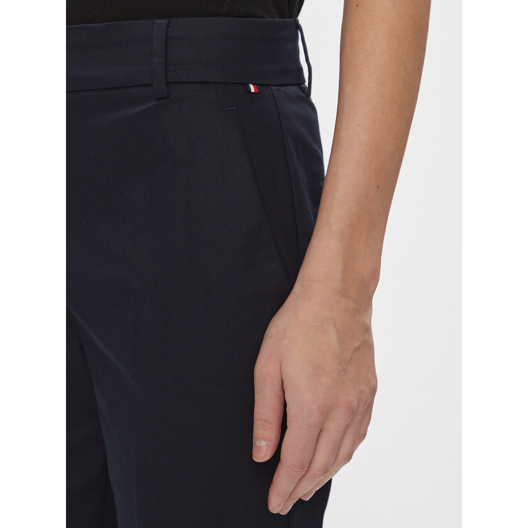 Tommy Hilfiger Чино панталони Slim Straight Co Chino WW0WW40504 Тъмносин Regular Fit - Pepit.bg