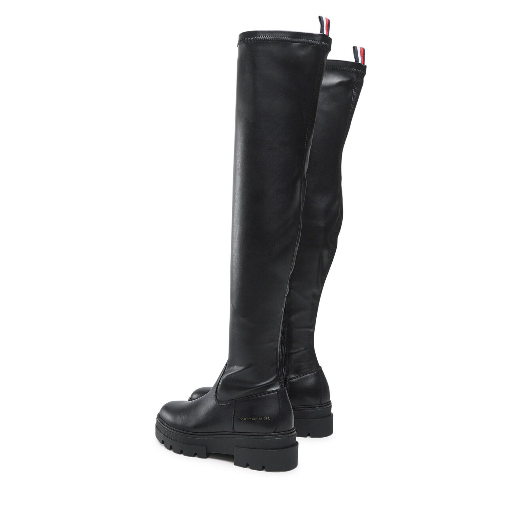 Tommy Hilfiger Чизми Monochromatic Over The Knee Boot FW0FW07055 Черен - Pepit.bg