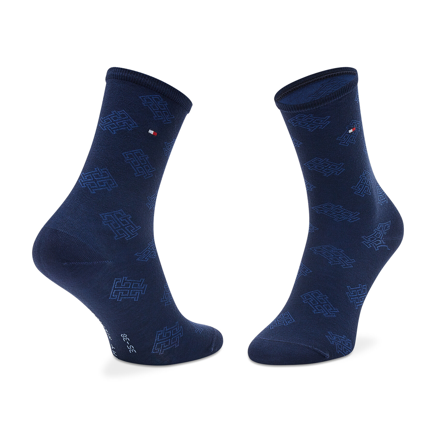 Tommy Hilfiger Чорапи дълги дамски 701221054 Тъмносин - Pepit.bg