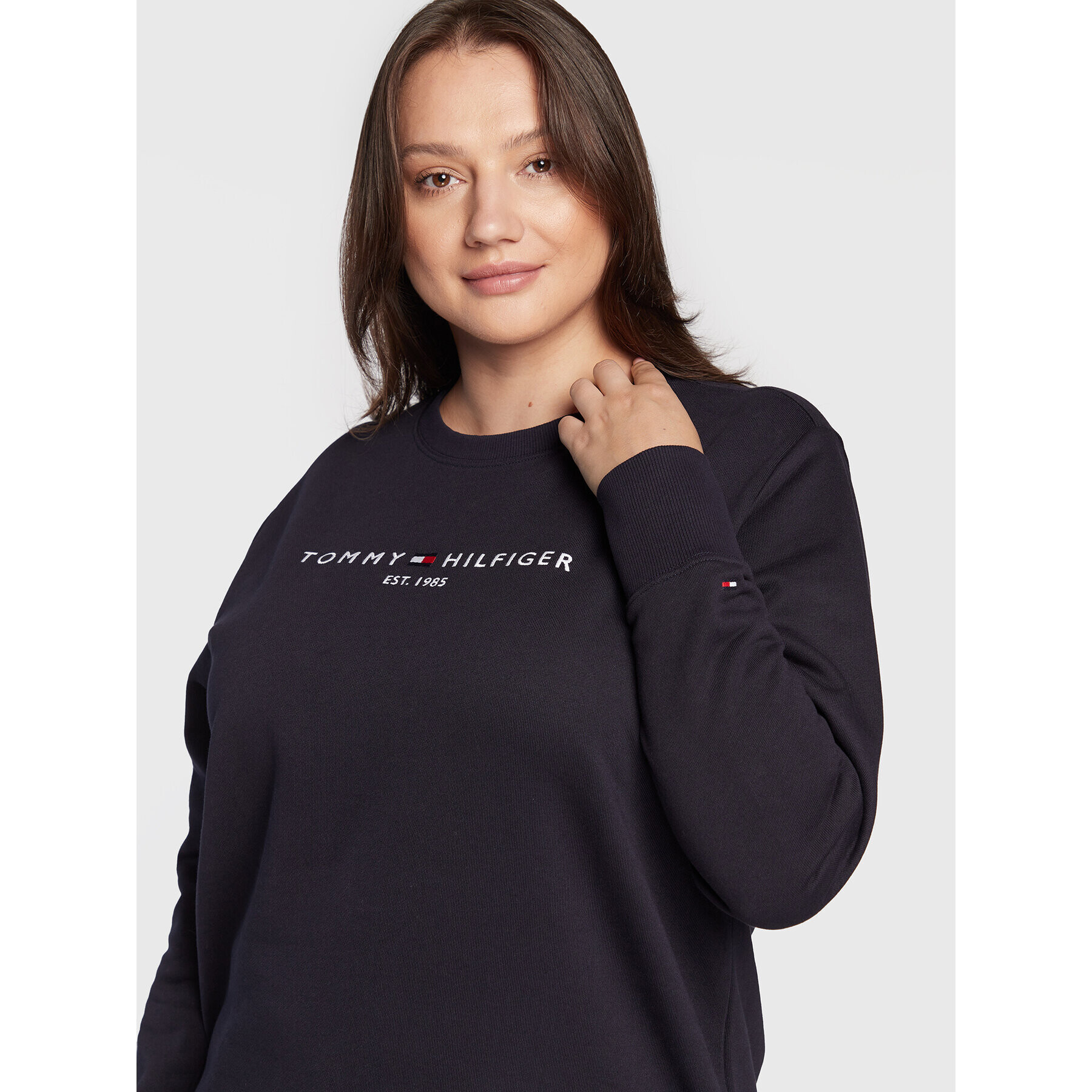 Tommy Hilfiger Curve Суитшърт Crv WW0WW33852 Тъмносин Regular Fit - Pepit.bg