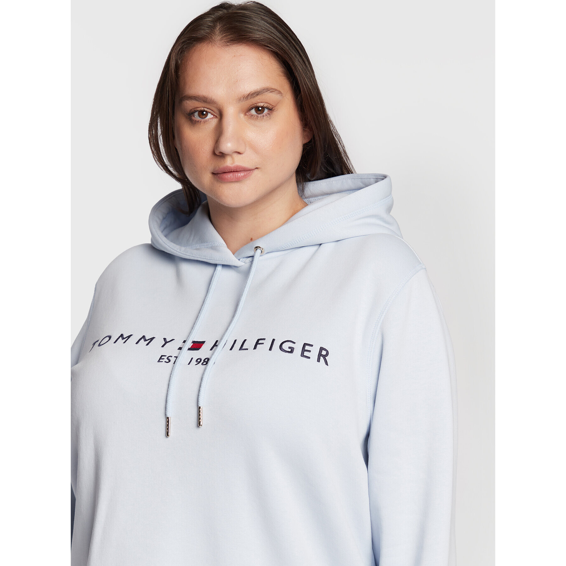 Tommy Hilfiger Curve Суитшърт Essential WW0WW29155 Син Regular Fit - Pepit.bg