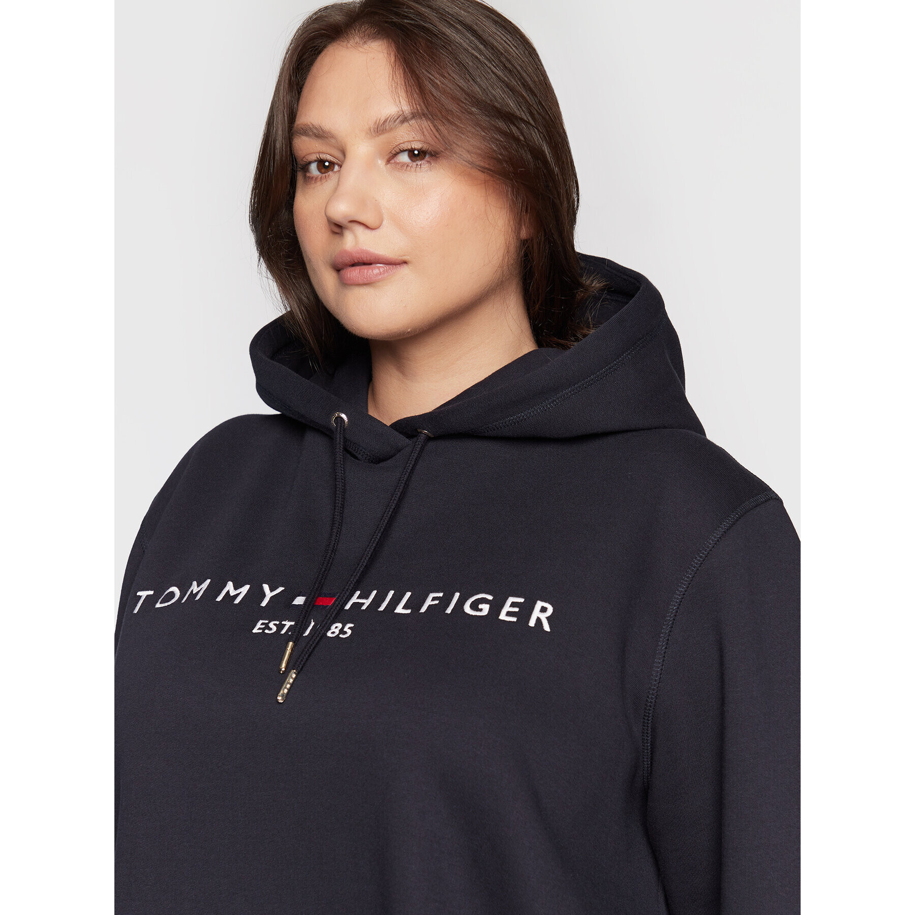 Tommy Hilfiger Curve Суитшърт Essential WW0WW29155 Тъмносин Regular Fit - Pepit.bg