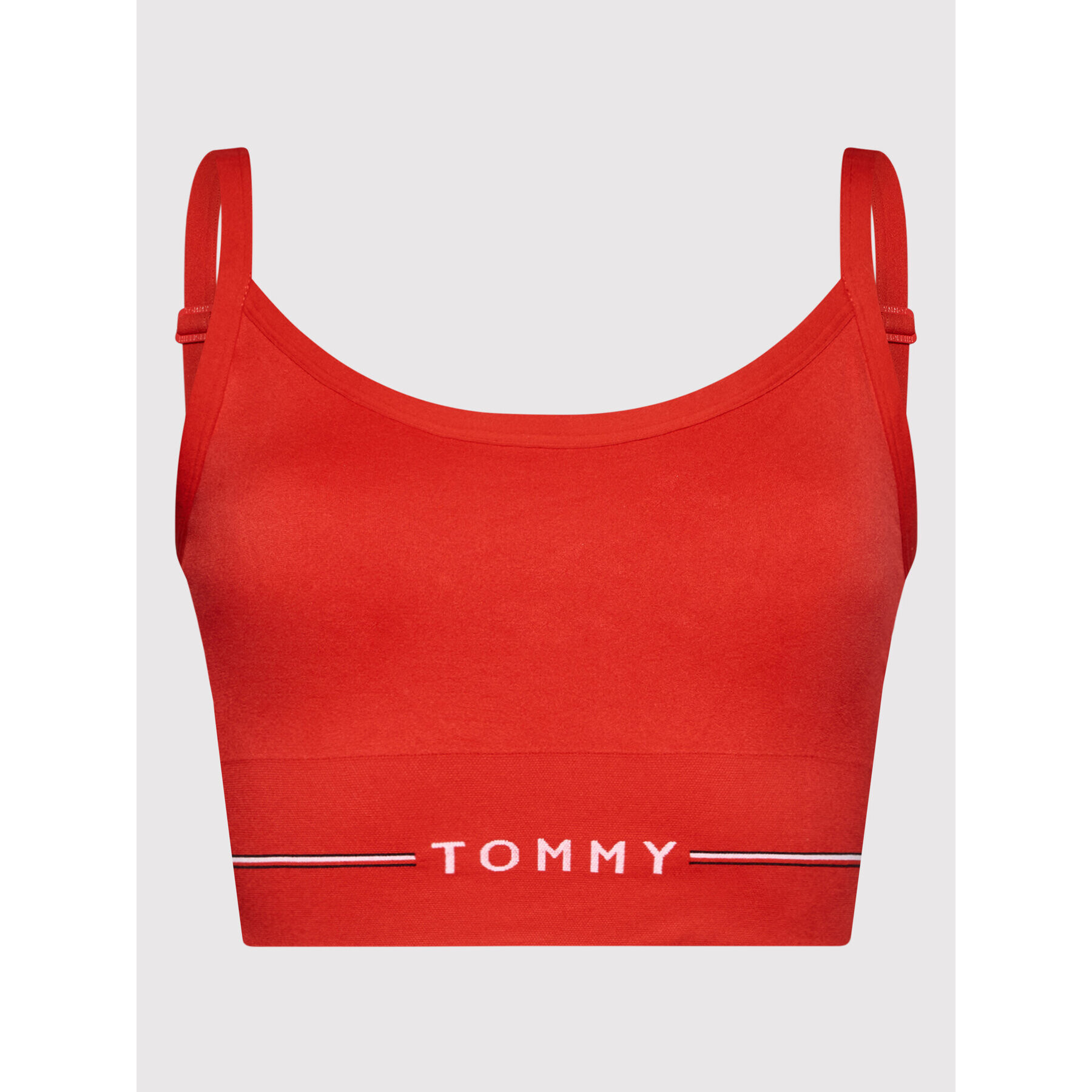 Tommy Hilfiger Curve Сутиен-топ Unlined UW0UW02625 Червен - Pepit.bg