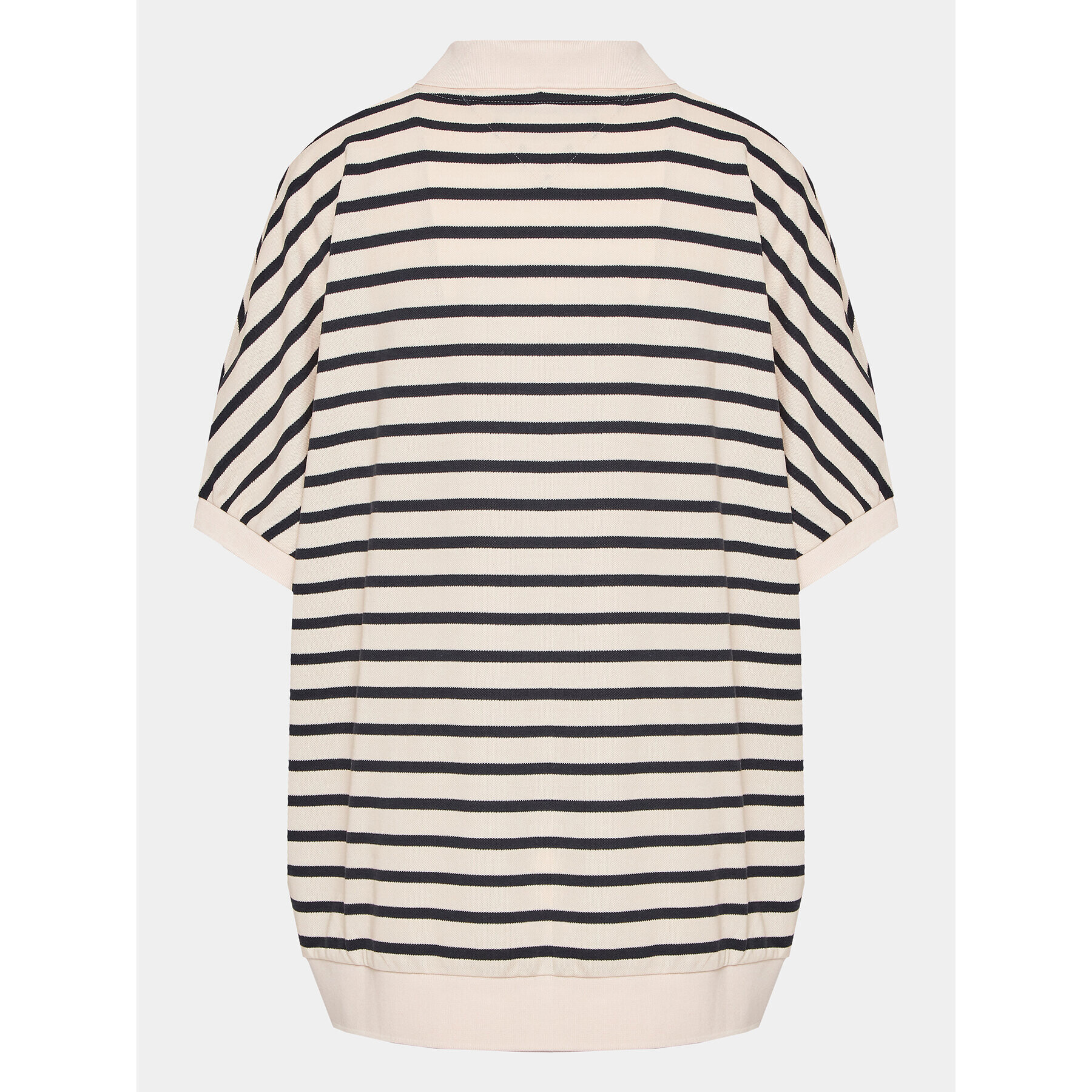 Tommy Hilfiger Curve Тениска с яка и копчета WW0WW39272 Екрю Relaxed Fit - Pepit.bg