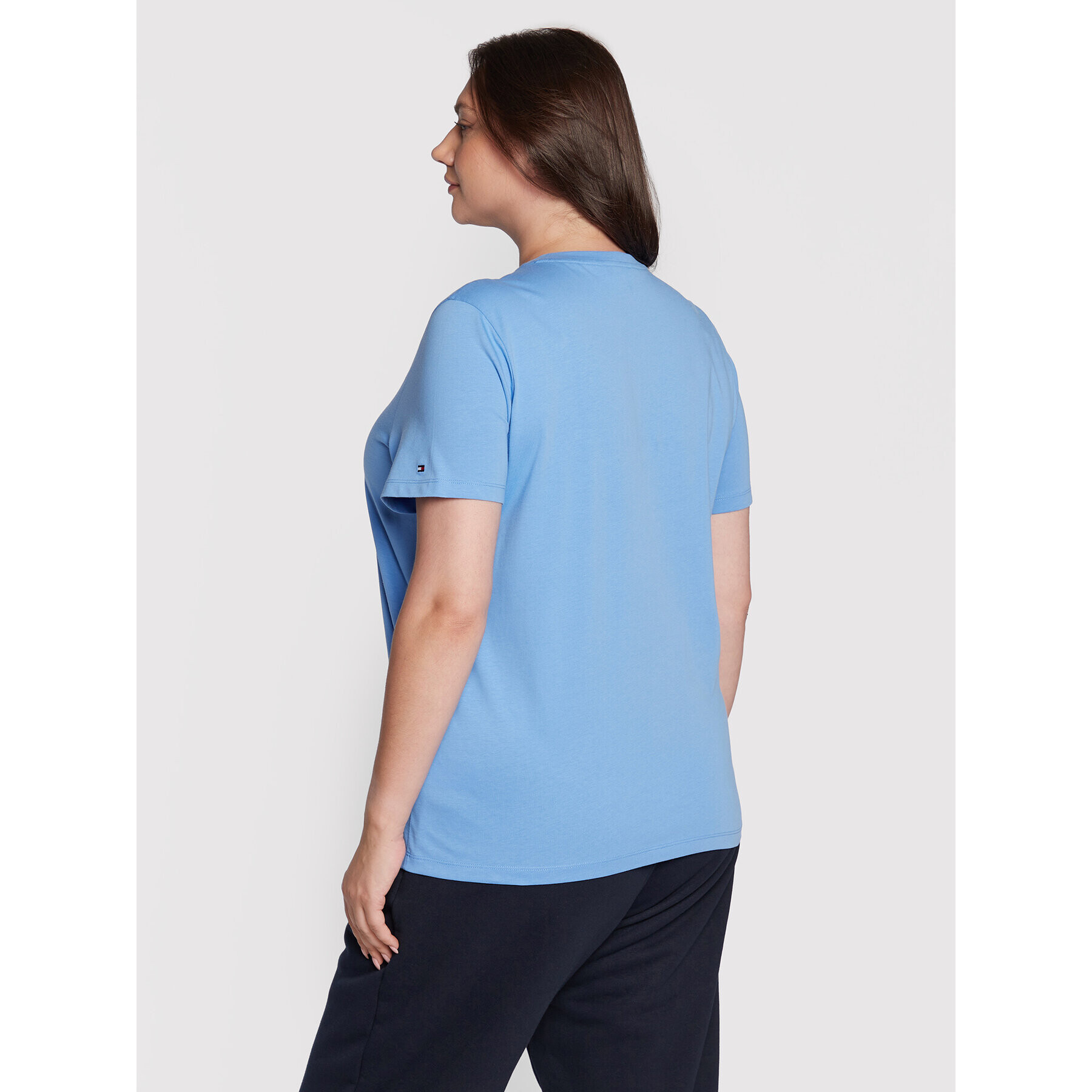 Tommy Hilfiger Curve Тишърт Crv WW0WW29738 Син Regular Fit - Pepit.bg