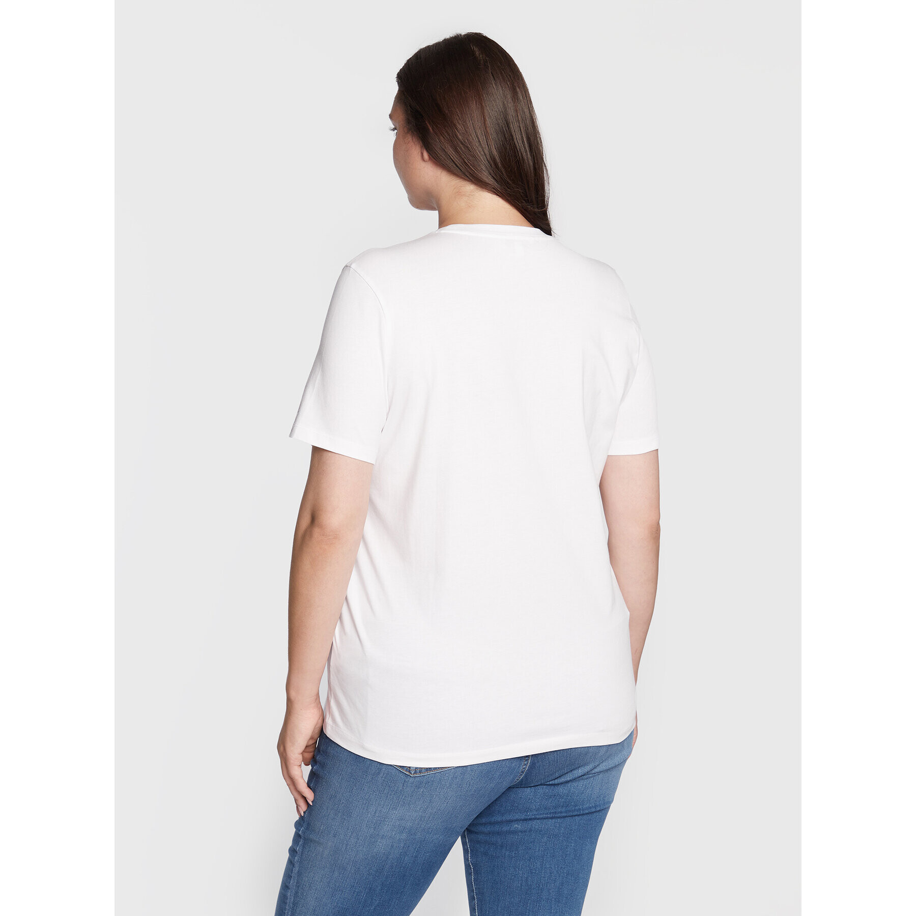 Tommy Hilfiger Curve Тишърт Ess WW0WW29738 Бял Regular Fit - Pepit.bg