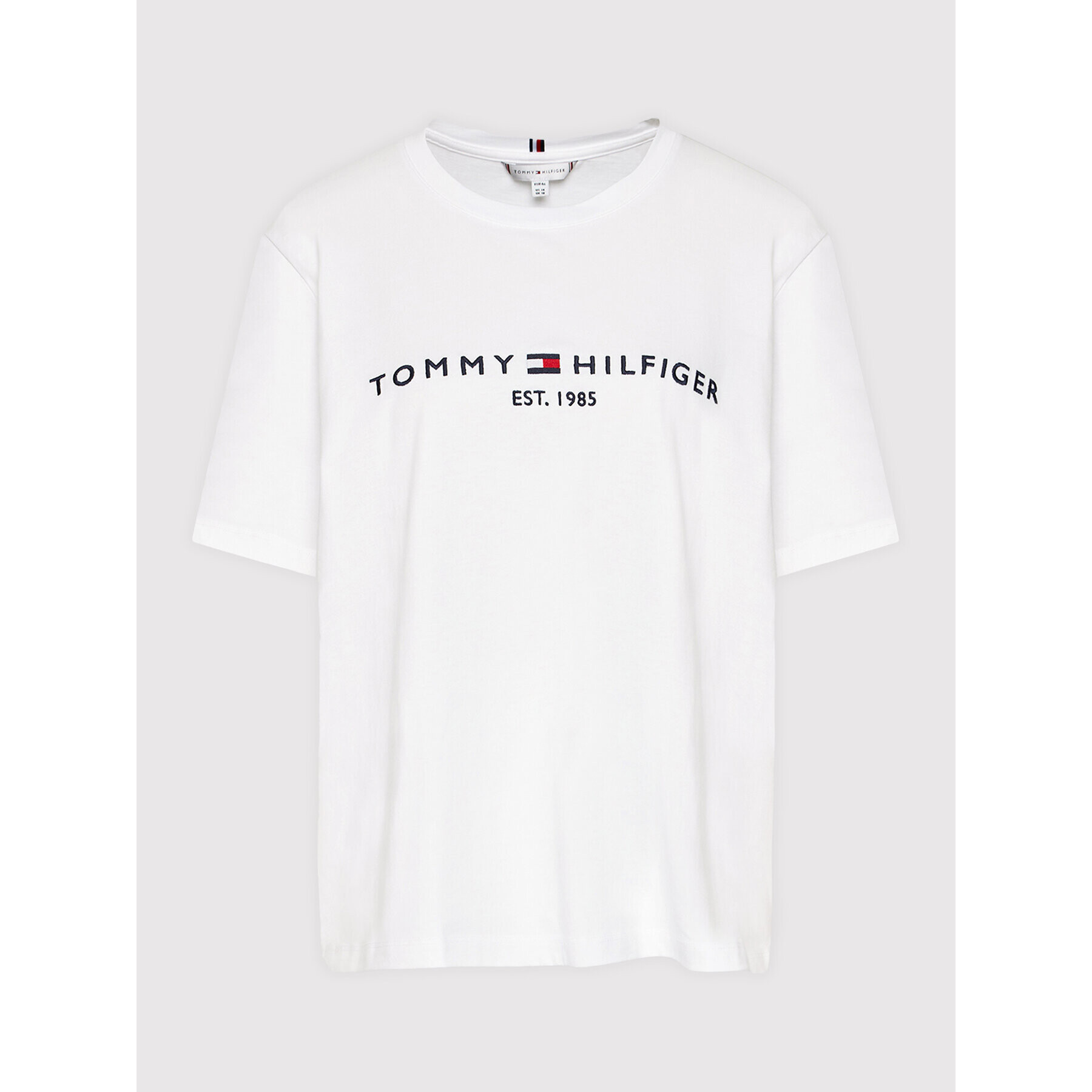 Tommy Hilfiger Curve Тишърт Ess WW0WW29738 Бял Regular Fit - Pepit.bg