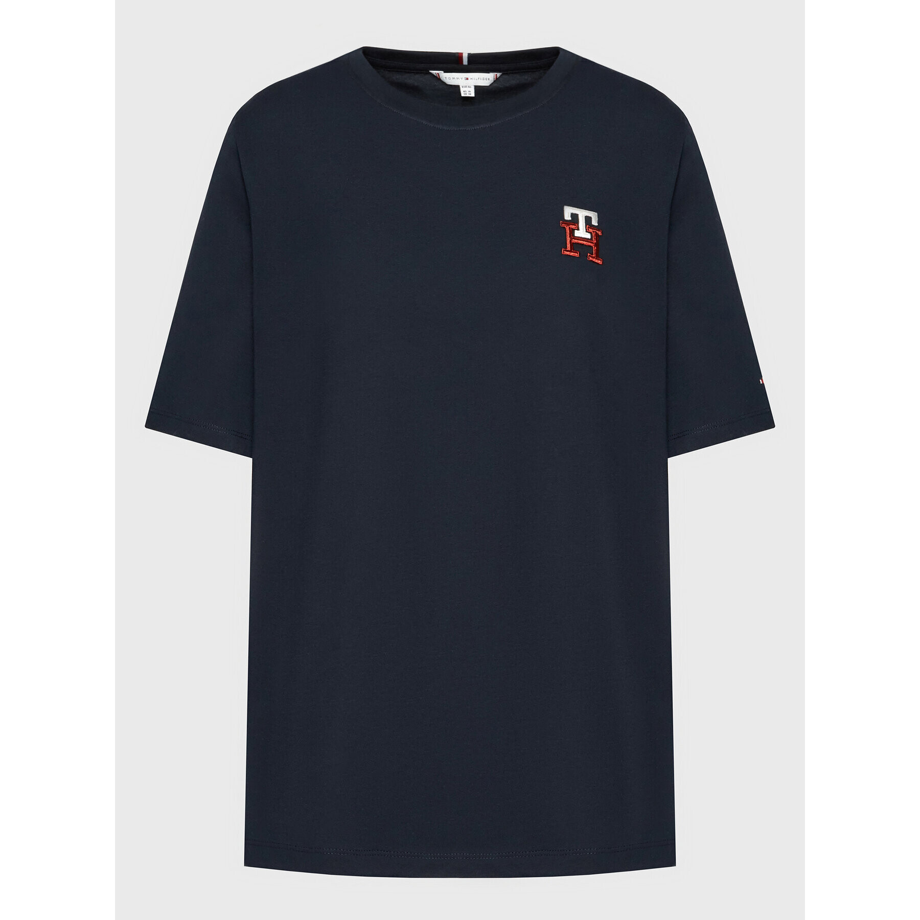 Tommy Hilfiger Curve Тишърт Monogram WW0WW37512 Тъмносин Regular Fit - Pepit.bg