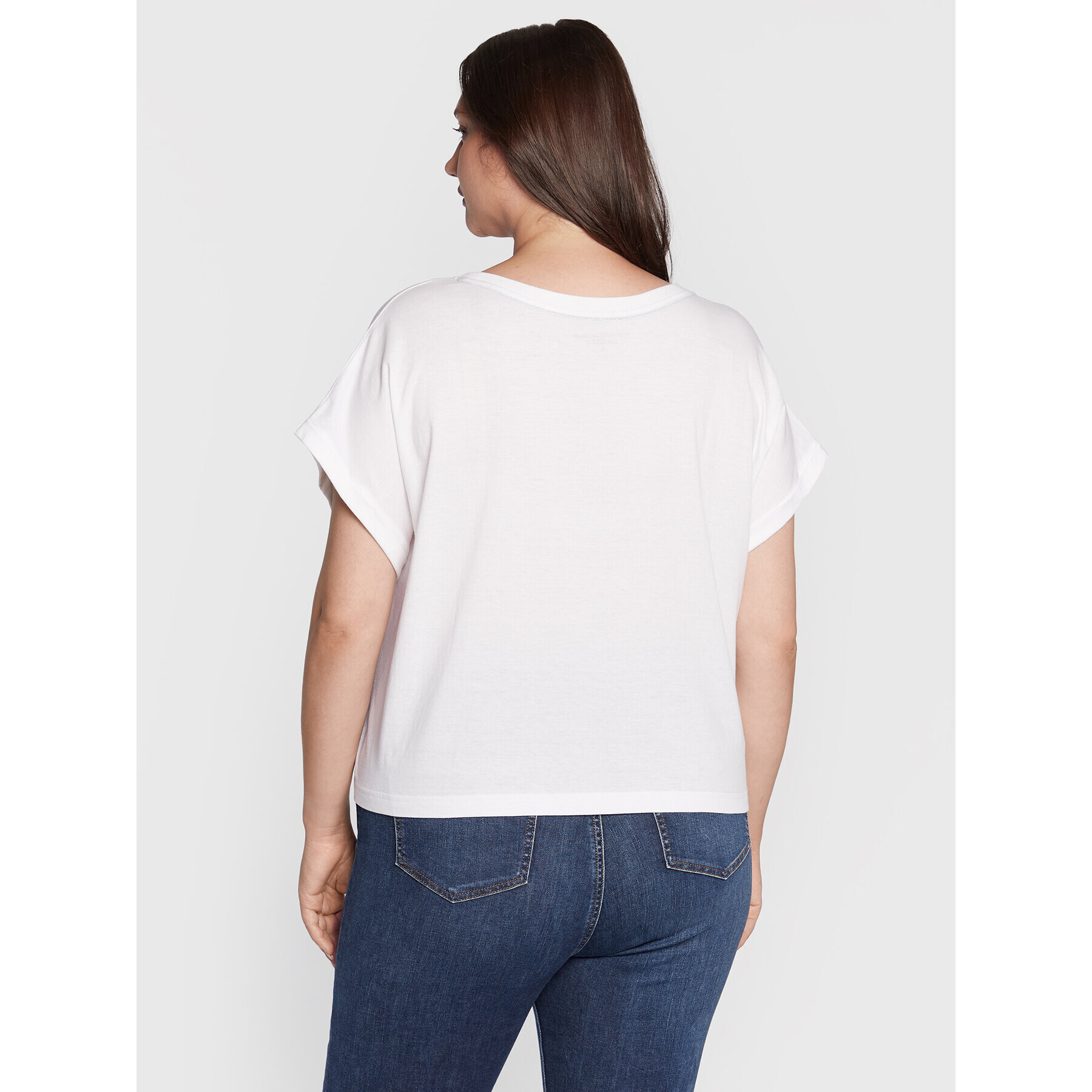 Tommy Hilfiger Curve Тишърт UW0UW03633 Бял Relaxed Fit - Pepit.bg