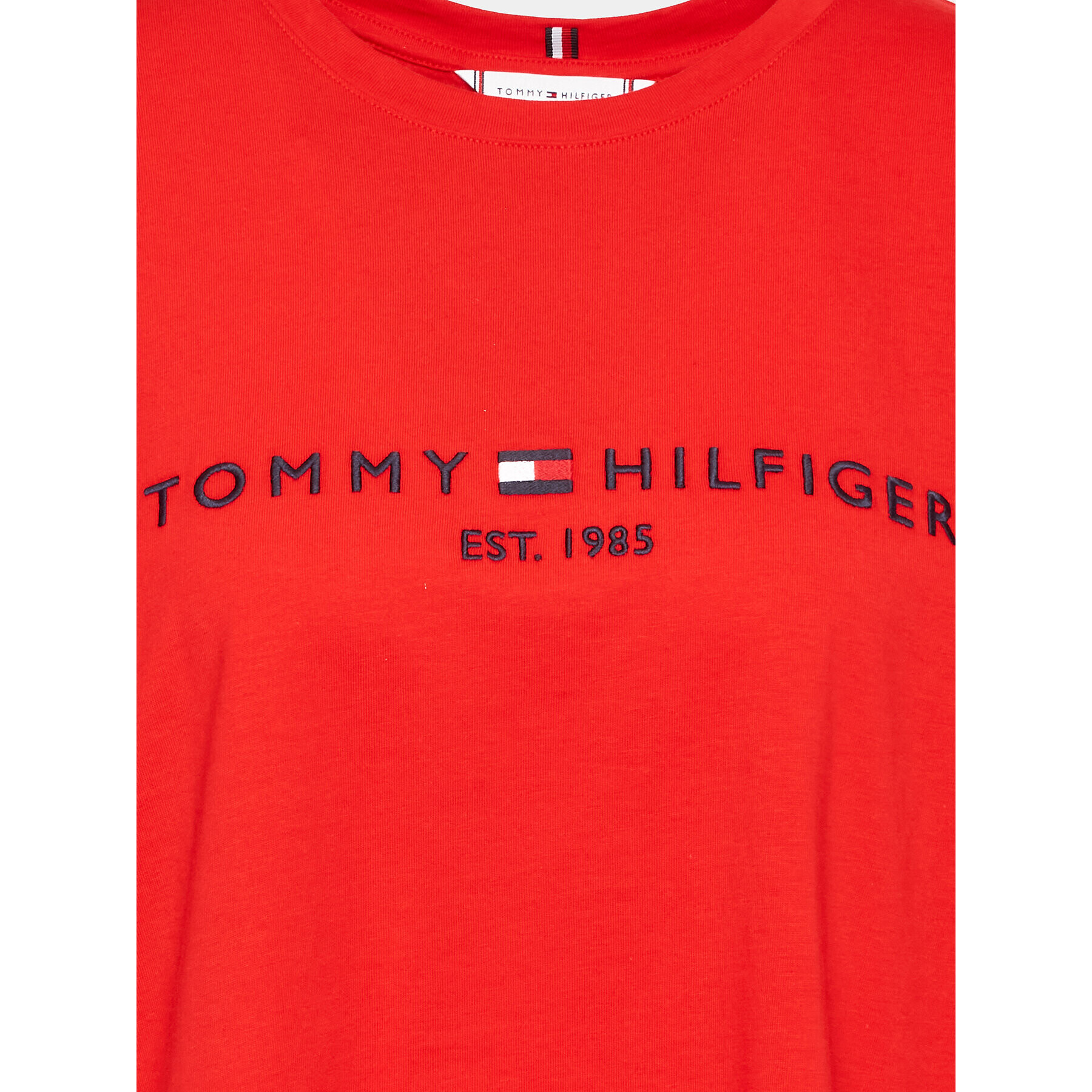 Tommy Hilfiger Curve Тишърт WW0WW29738 Червен Regular Fit - Pepit.bg