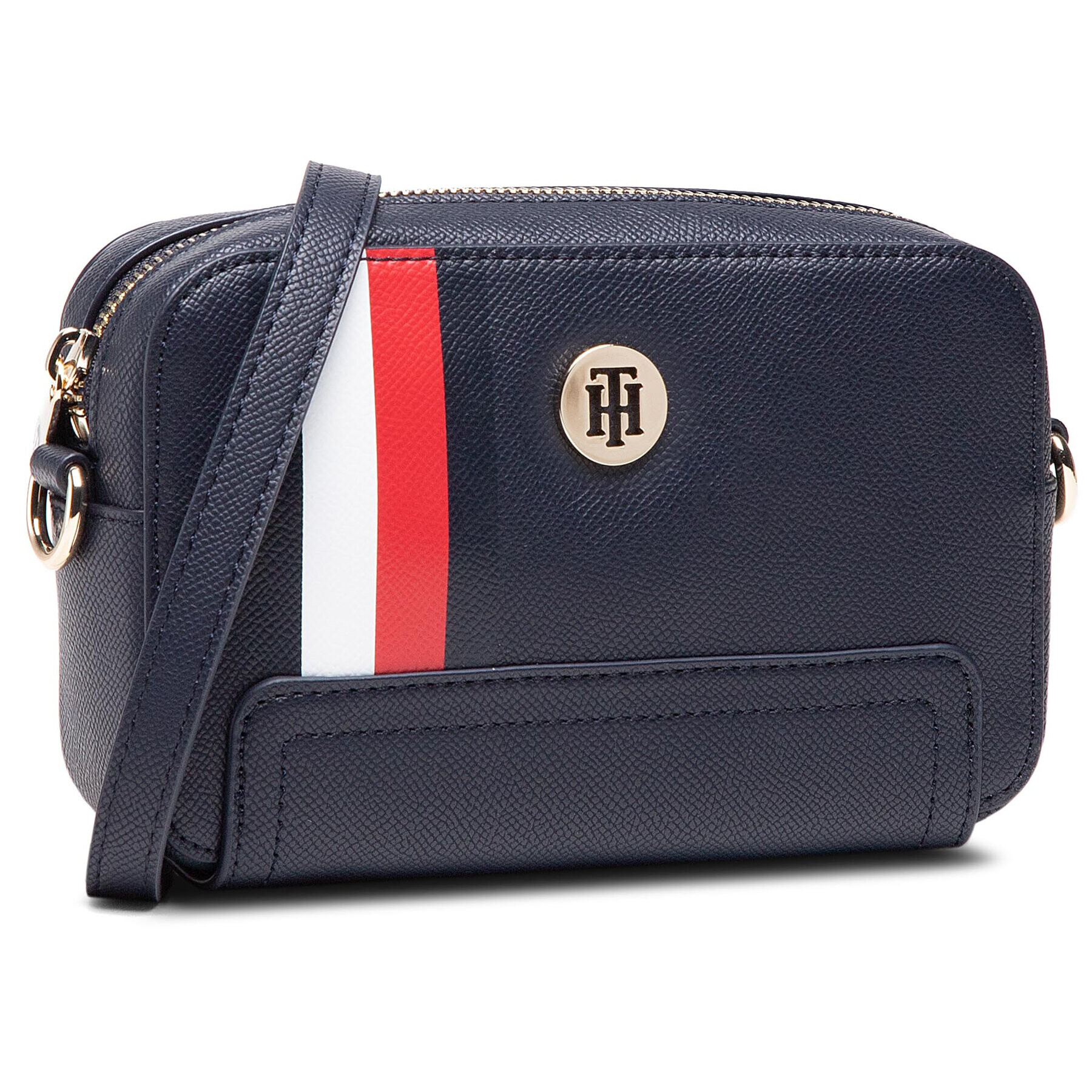 Tommy Hilfiger Дамска чанта Honey Camera Bag Corp AW0AW10042 Тъмносин - Pepit.bg