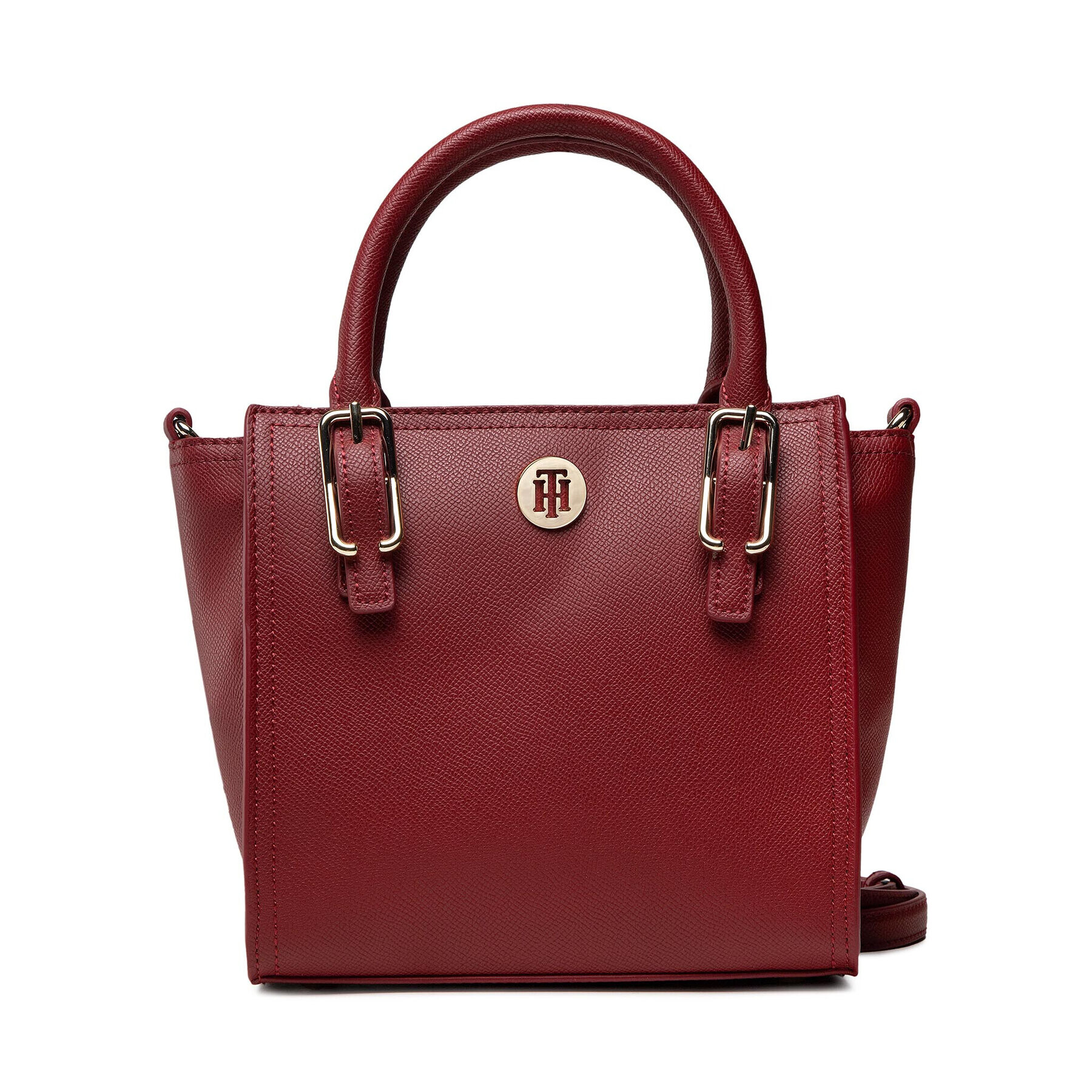 Tommy Hilfiger Дамска чанта Honey Samll Tote AW0AW10449 Червен - Pepit.bg