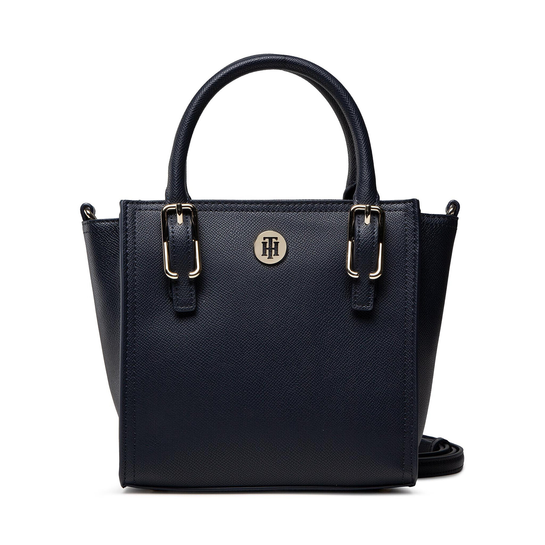 Tommy Hilfiger Дамска чанта Honey Small Tote AW0AW10449 Тъмносин - Pepit.bg