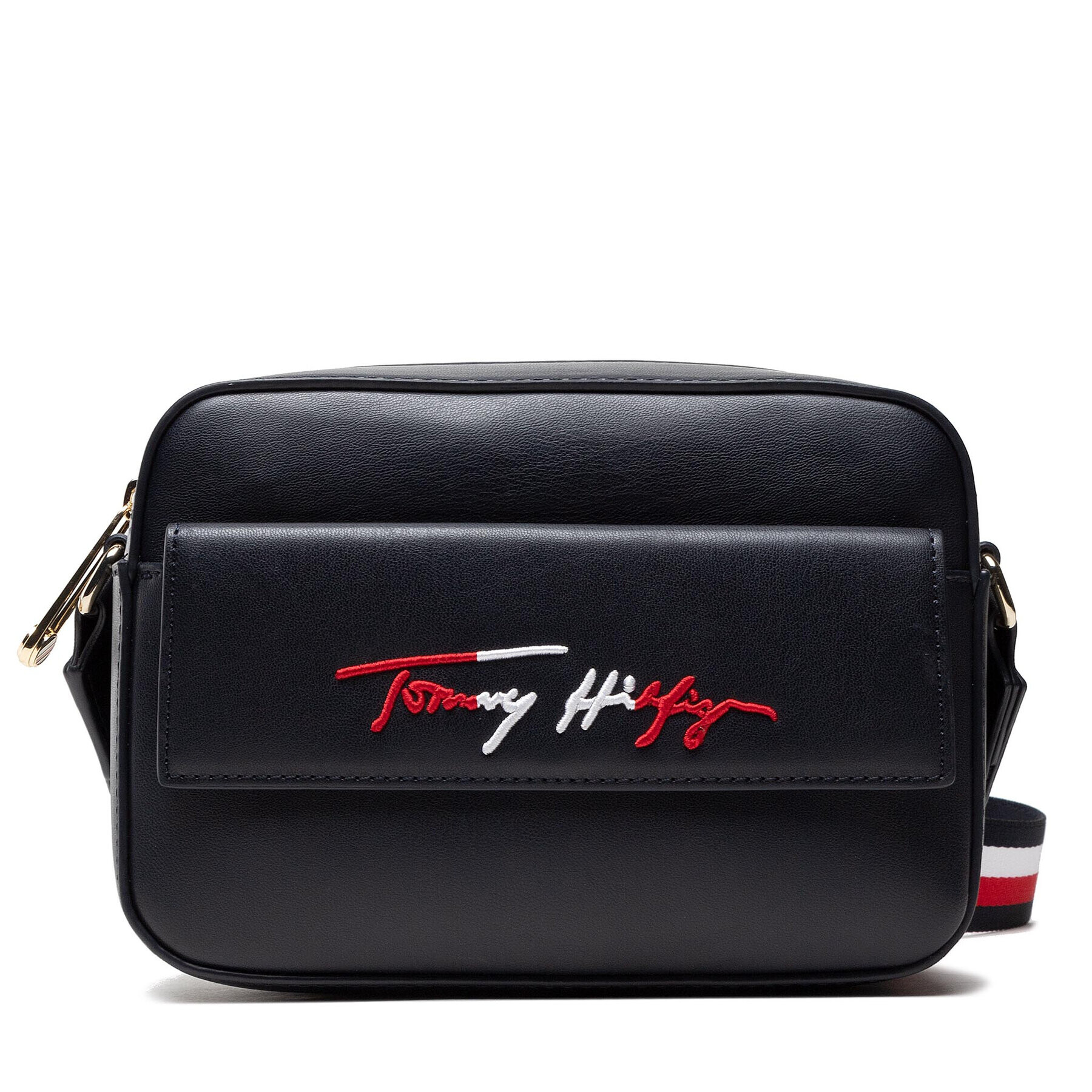 Tommy Hilfiger Дамска чанта Iconic Tommy Camera Bag AW0AW11073 Тъмносин - Pepit.bg