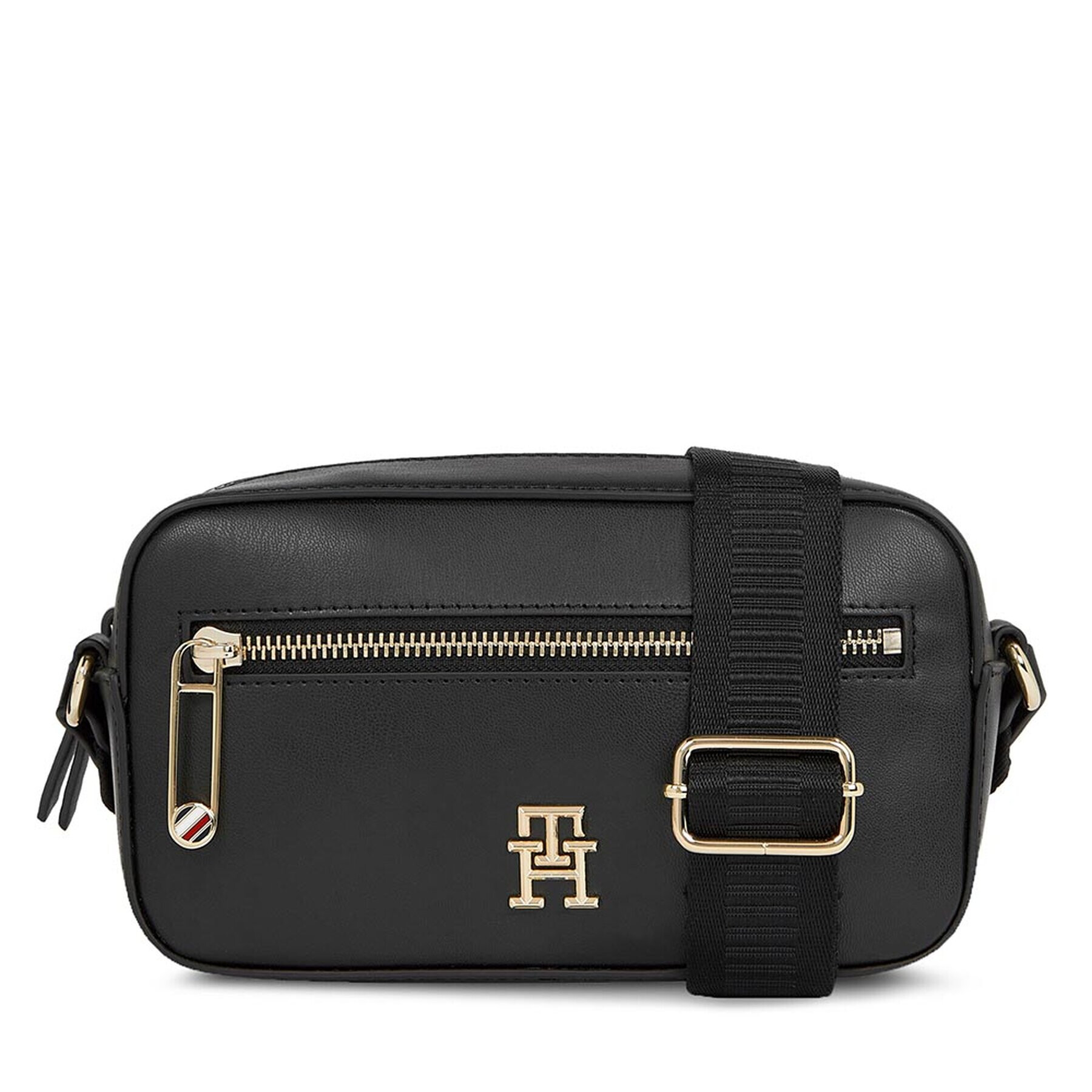 Tommy Hilfiger Дамска чанта Iconic Tommy Camera Bag AW0AW14873 Черен - Pepit.bg