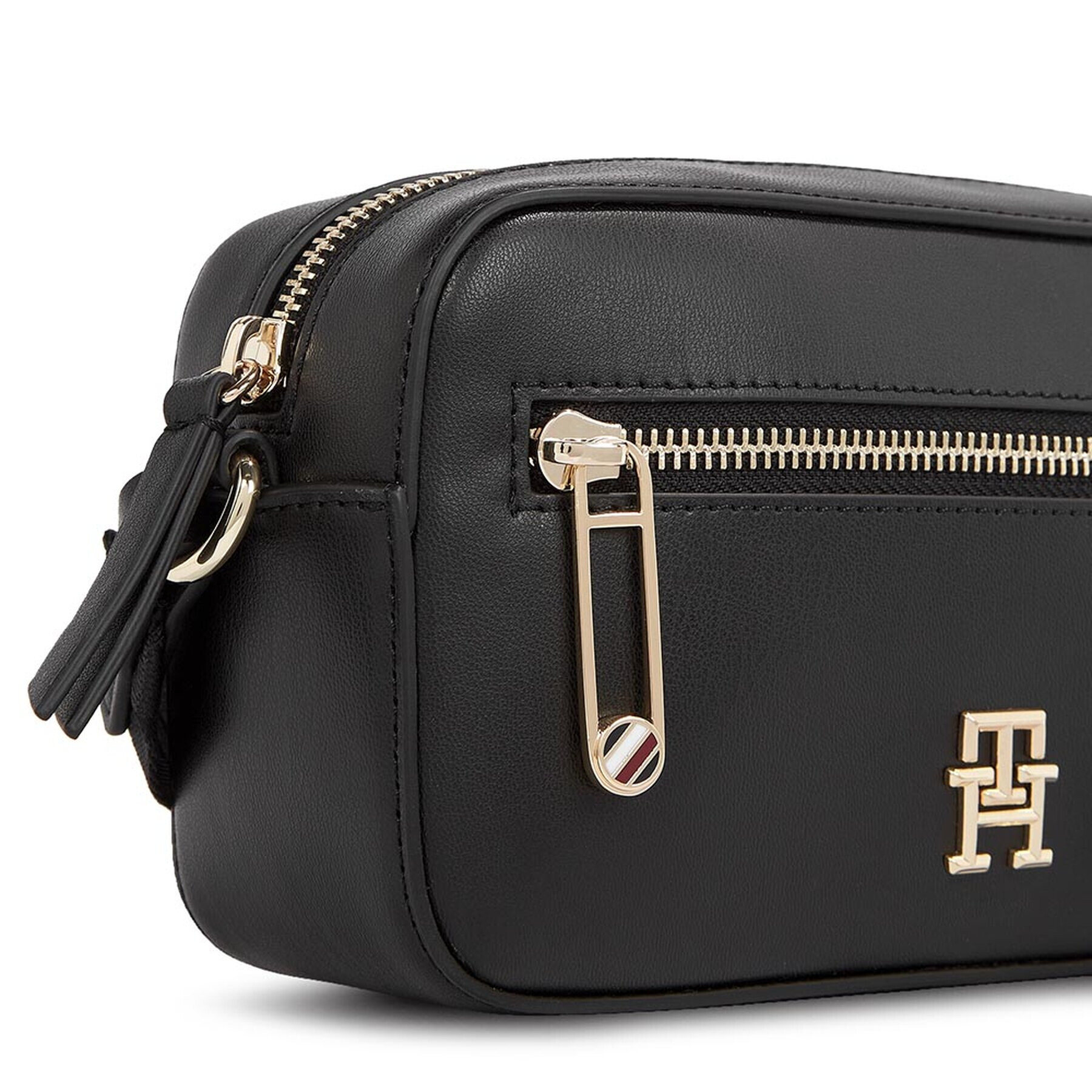 Tommy Hilfiger Дамска чанта Iconic Tommy Camera Bag AW0AW14873 Черен - Pepit.bg