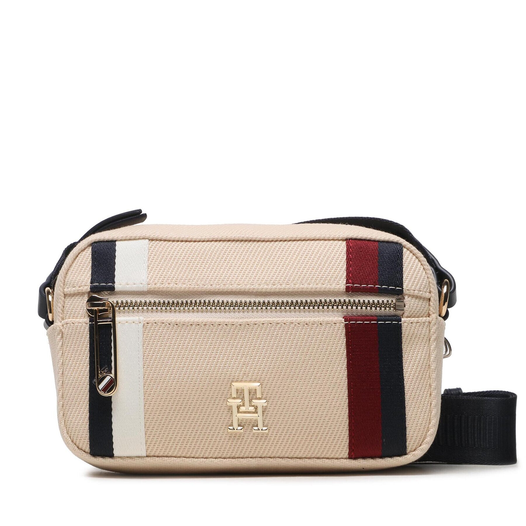 Tommy Hilfiger Дамска чанта Iconic Tommy Camera Bag Corp AW0AW15156 Бежов - Pepit.bg