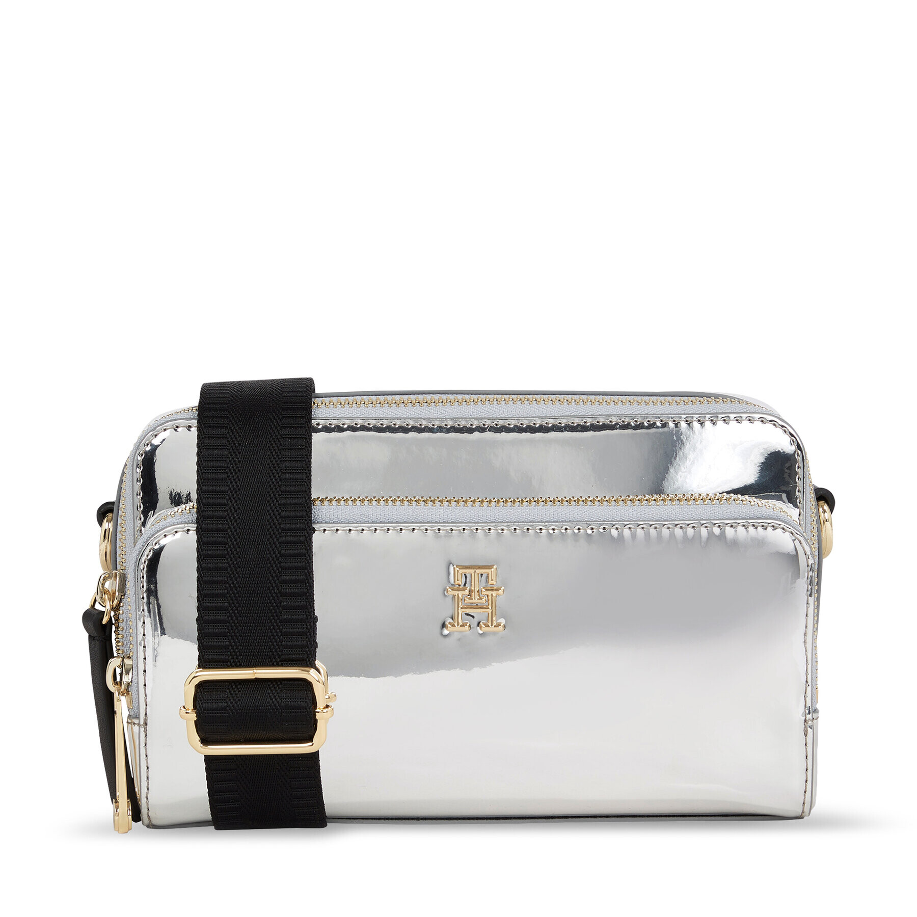 Tommy Hilfiger Дамска чанта Iconic Tommy Camera Bag Metal AW0AW15201 Сив - Pepit.bg