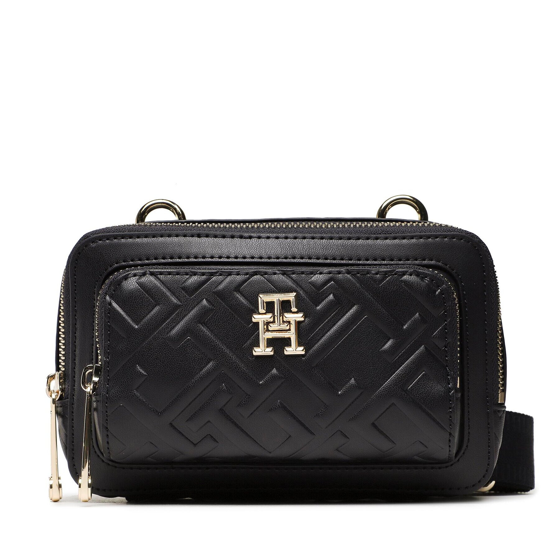 Tommy Hilfiger Дамска чанта Iconic Tommy Camera Bag Mono AW0AW14367 Тъмносин - Pepit.bg