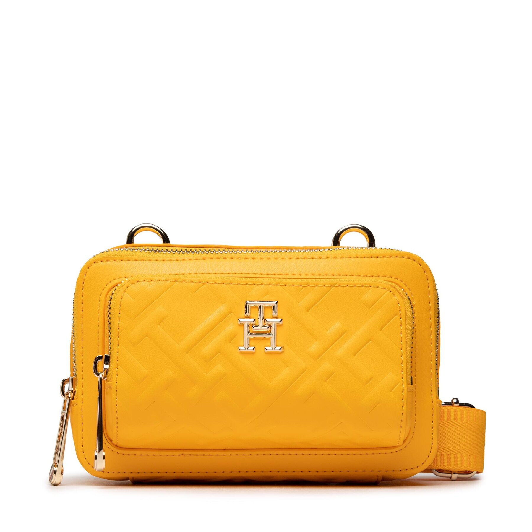 Tommy Hilfiger Дамска чанта Iconic Tommy Camera Bag Mono AW0AW14367 Жълт - Pepit.bg