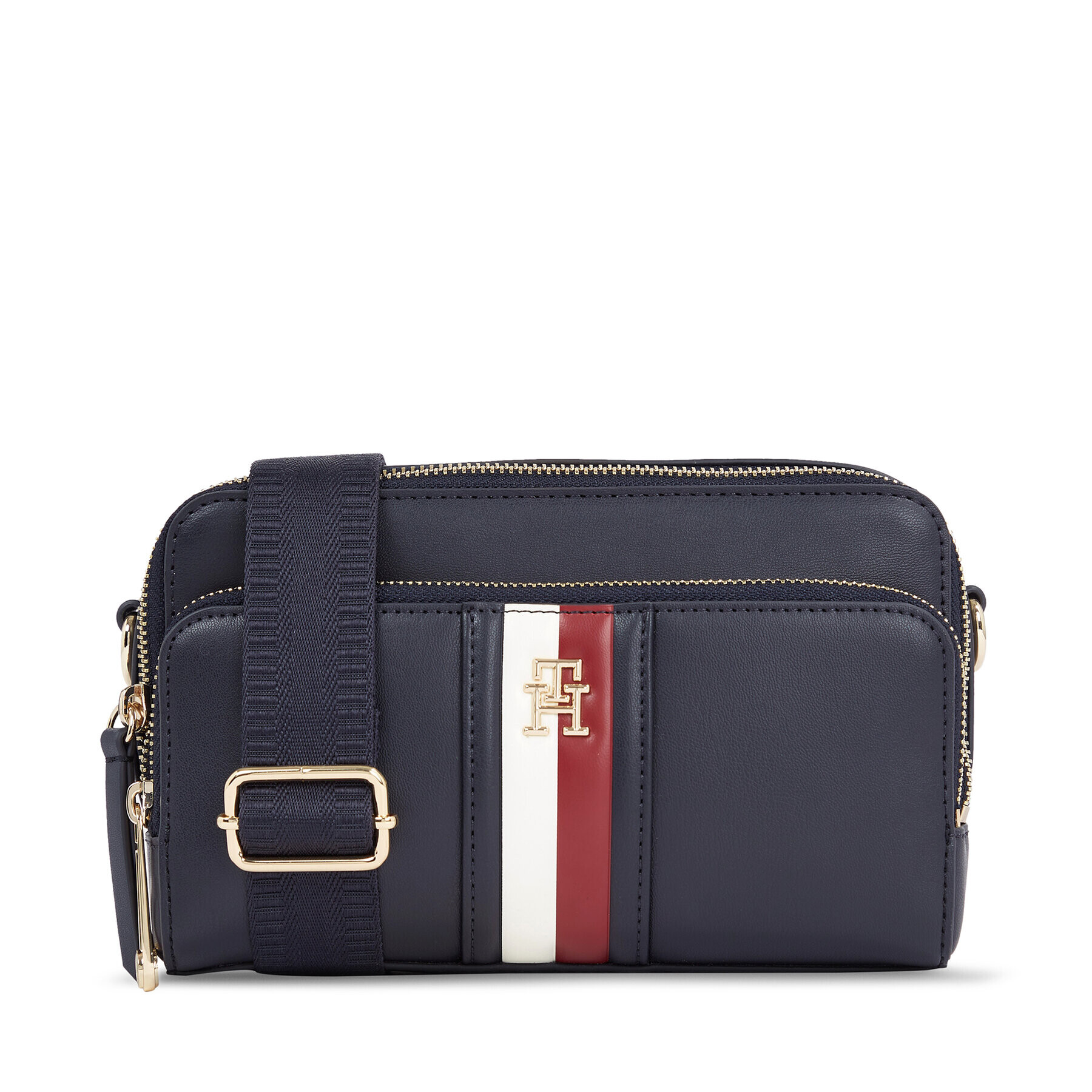 Tommy Hilfiger Дамска чанта Iconic Tommy Camera Bag Puffy AW0AW15880 Син - Pepit.bg