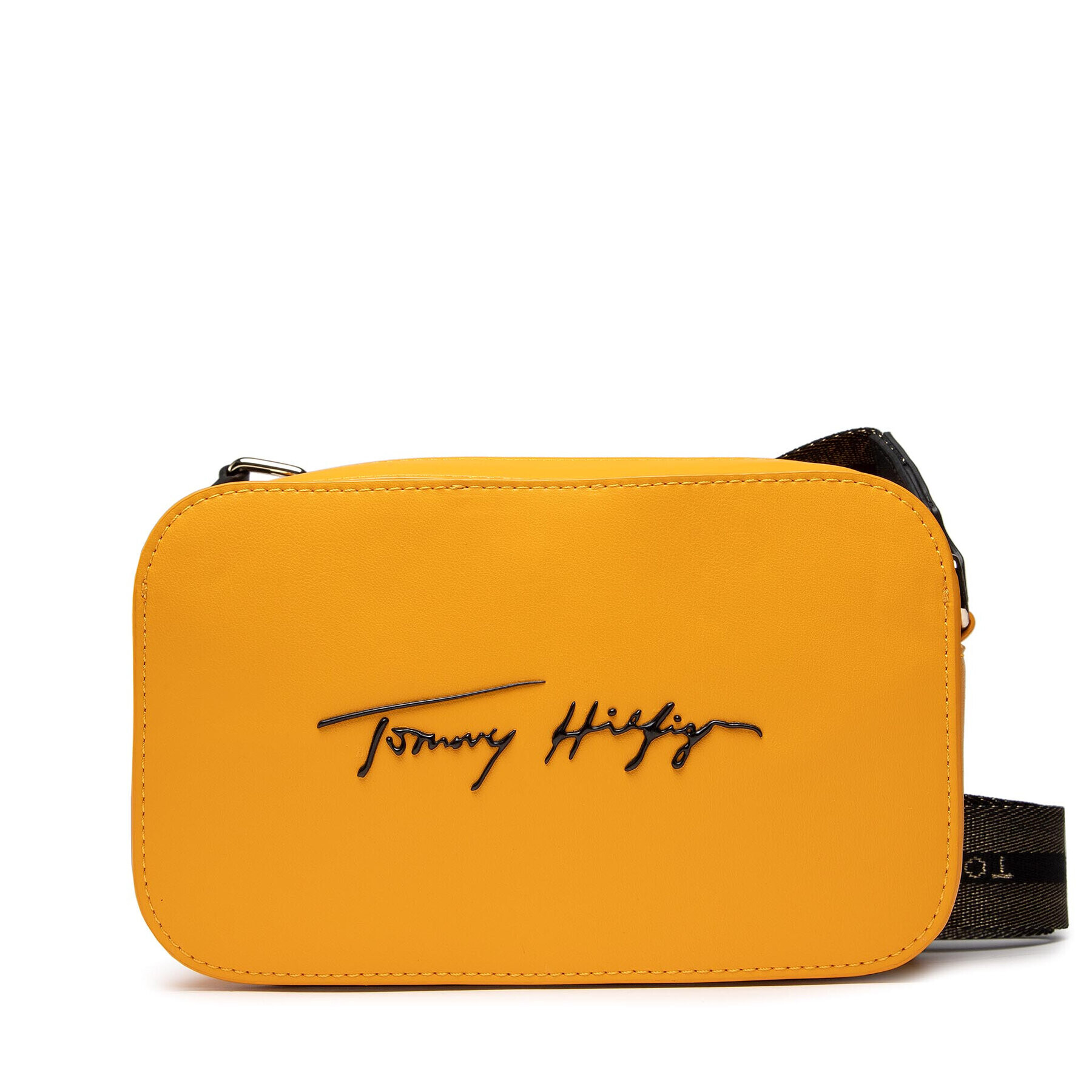 Tommy Hilfiger Дамска чанта Iconic Tommy Camera Bag Sign AW0AW10464 Жълт - Pepit.bg