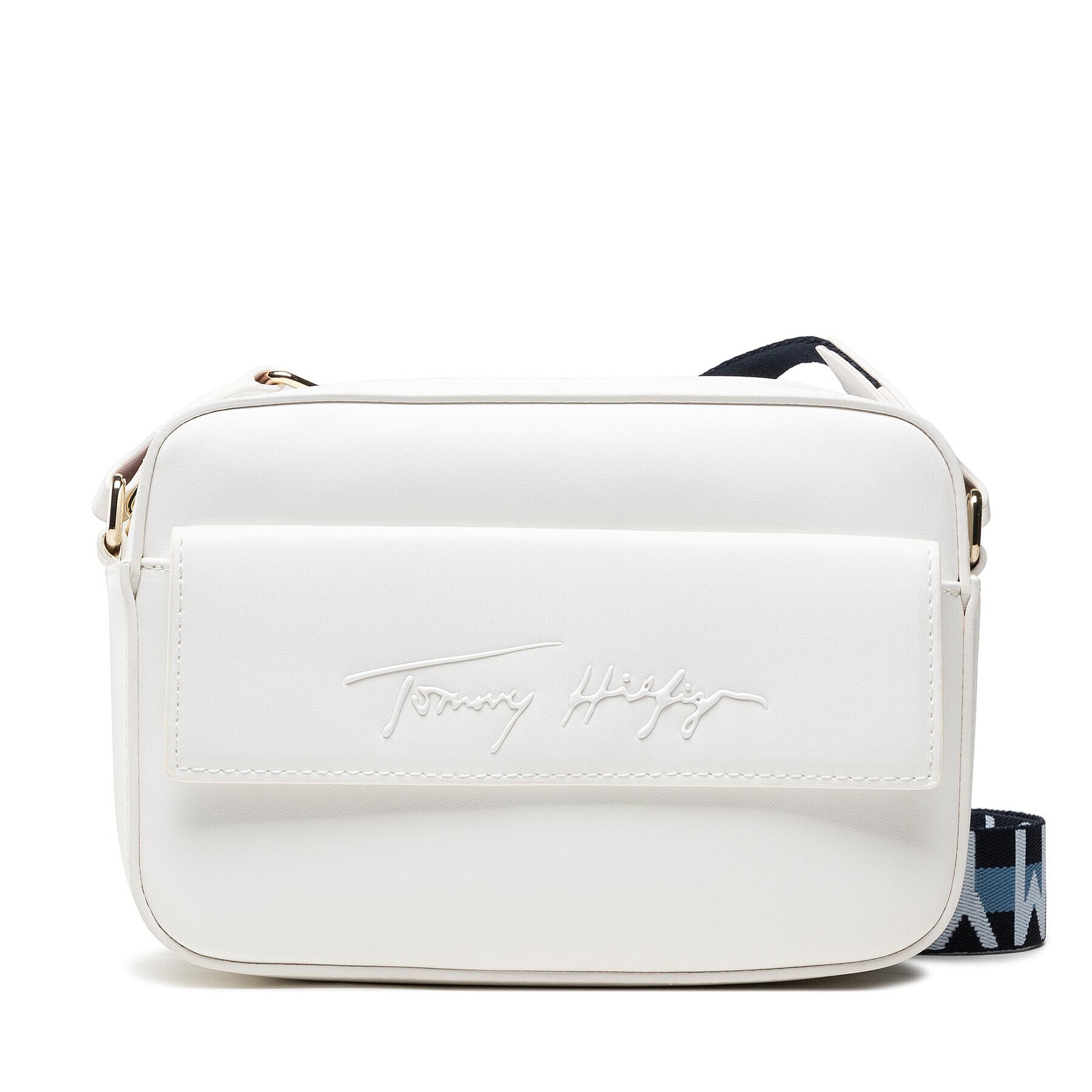 Tommy Hilfiger Дамска чанта Iconic Tommy Camera Bag Sign AW0AW10958 Бял - Pepit.bg