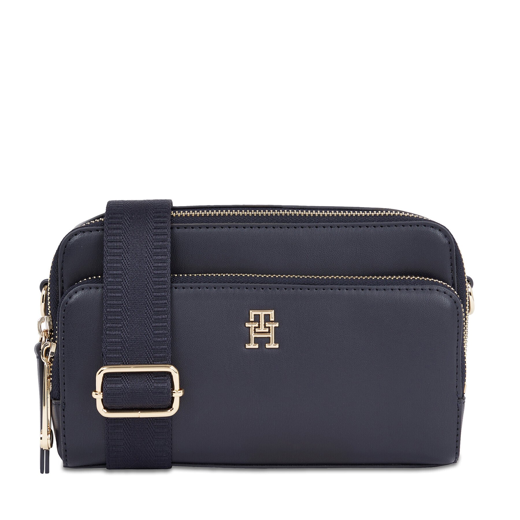 Tommy Hilfiger Дамска чанта Iconic Tommy Camera Bag Solid AW0AW15207 Черен - Pepit.bg