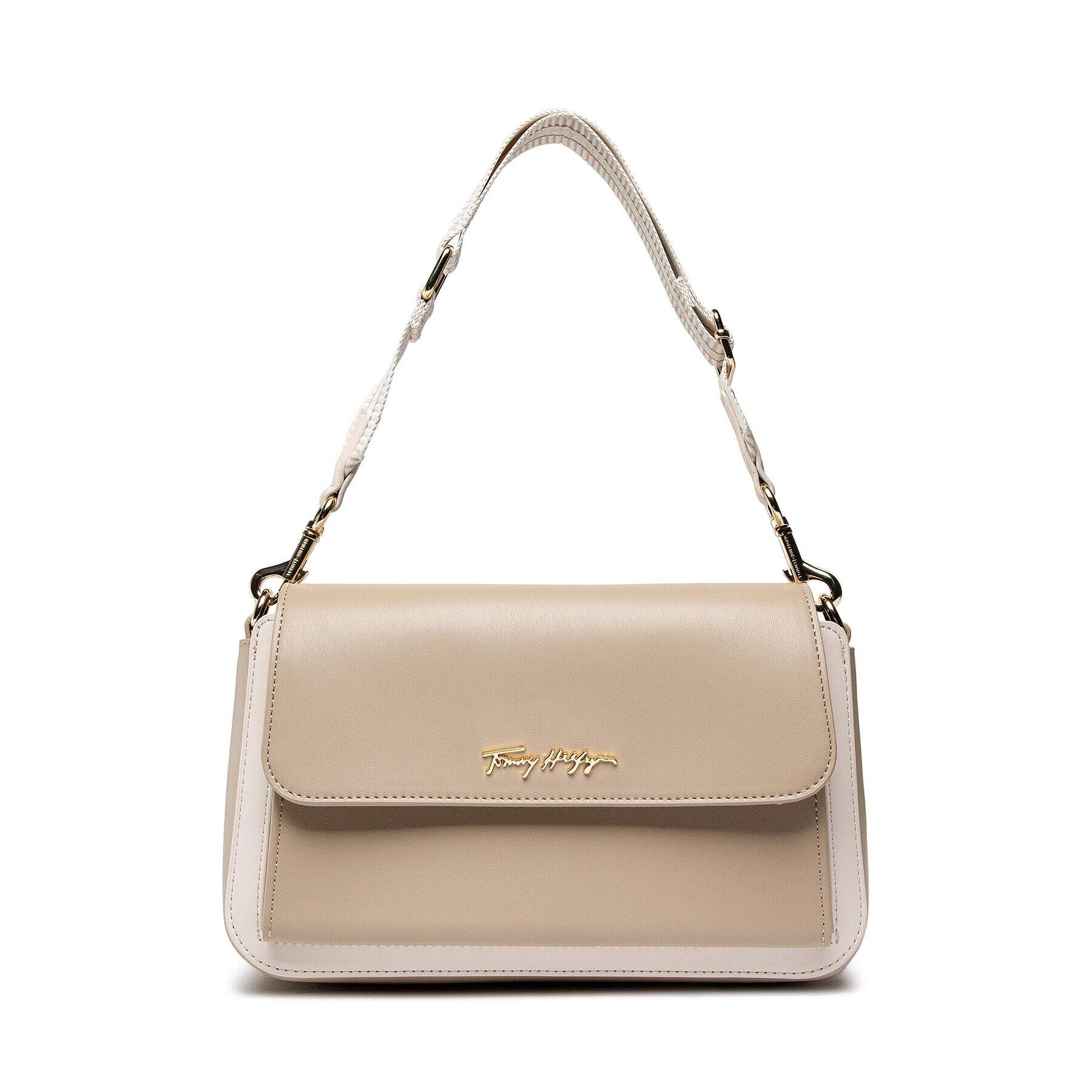 Tommy Hilfiger Дамска чанта Iconic Tommy Shoulder Bag AW0AW12308 Бежов - Pepit.bg