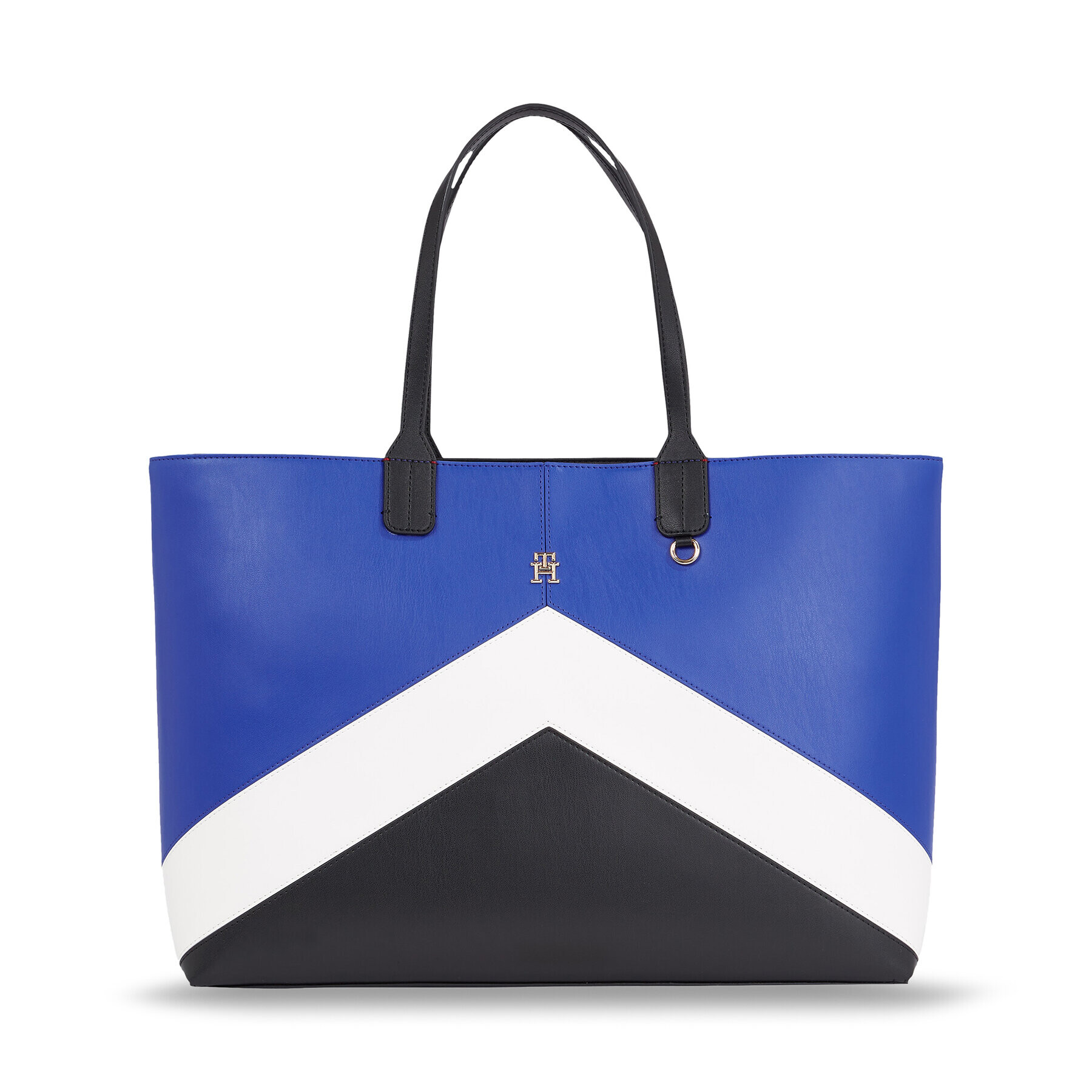 Tommy Hilfiger Дамска чанта Iconic Tommy Tote Chevron AW0AW15204 Син - Pepit.bg