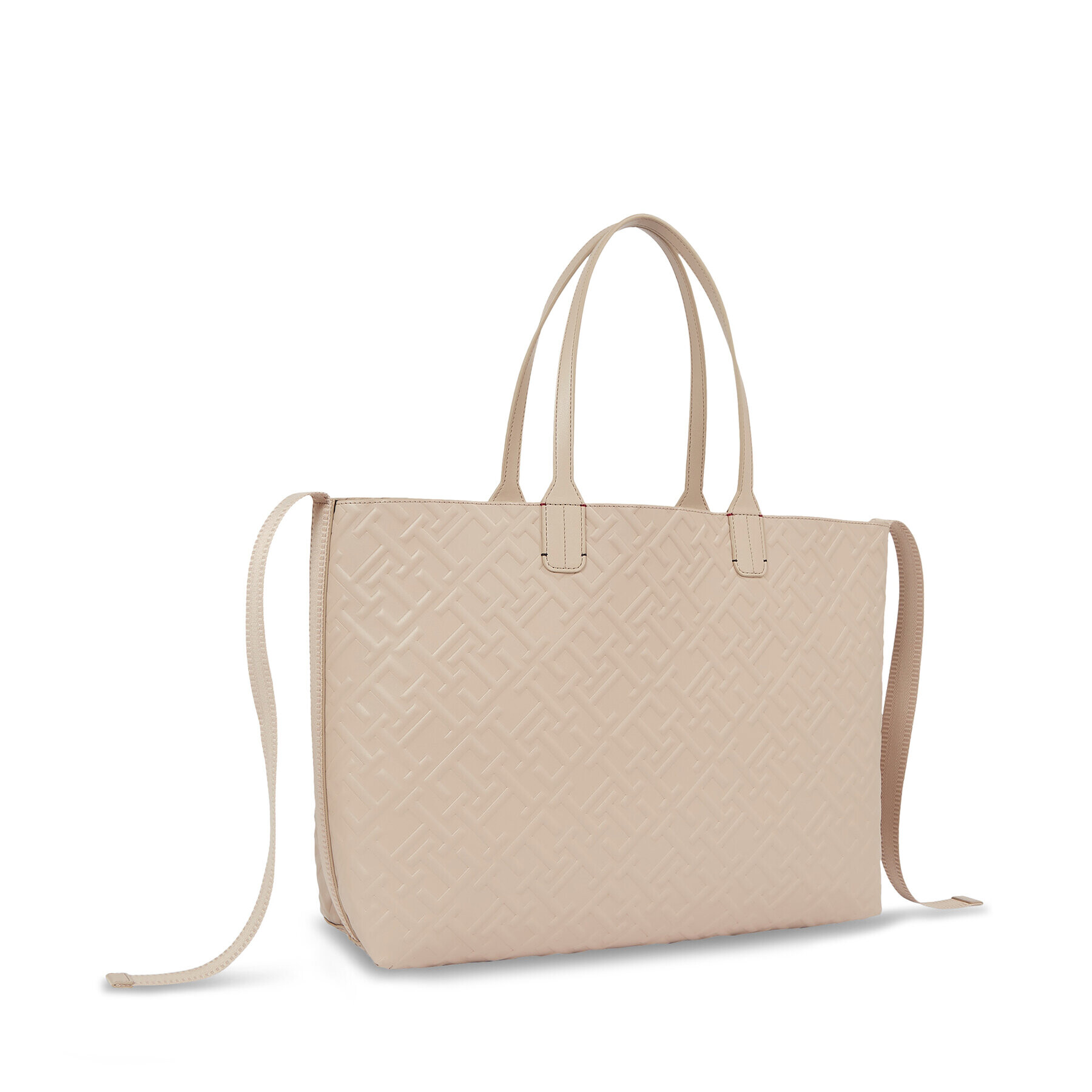 Tommy Hilfiger Дамска чанта Iconic Tommy Tote Mono AW0AW15572 Бежов - Pepit.bg