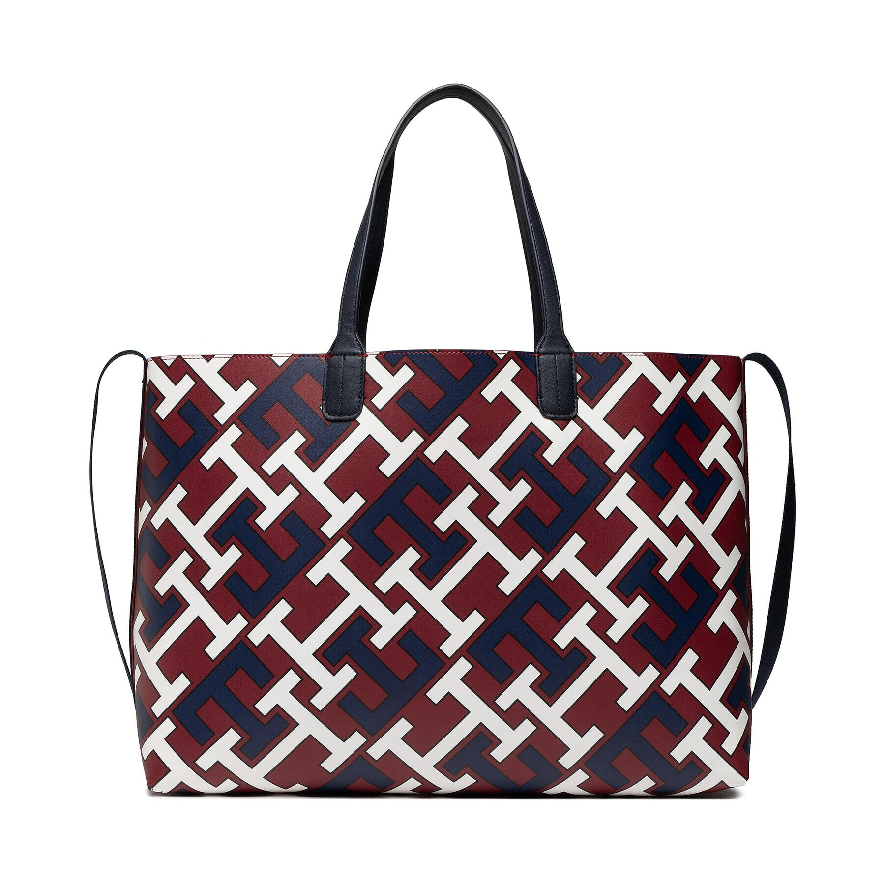 Tommy Hilfiger Дамска чанта Iconic Tommy Tote Monogram AW0AW12825 Бордо - Pepit.bg