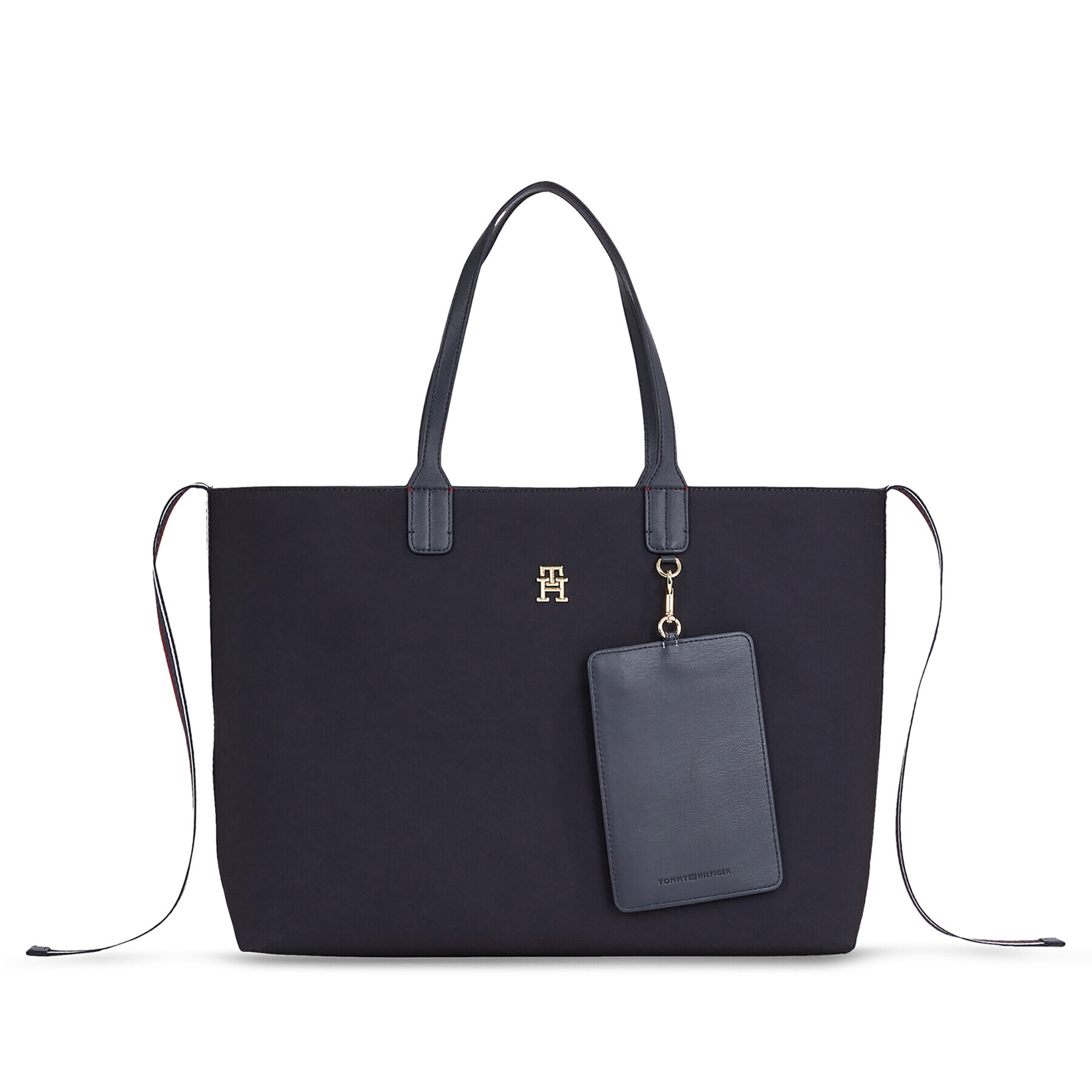 Tommy Hilfiger Дамска чанта Iconic Tommy Tote Twill AW0AW15137 Тъмносин - Pepit.bg