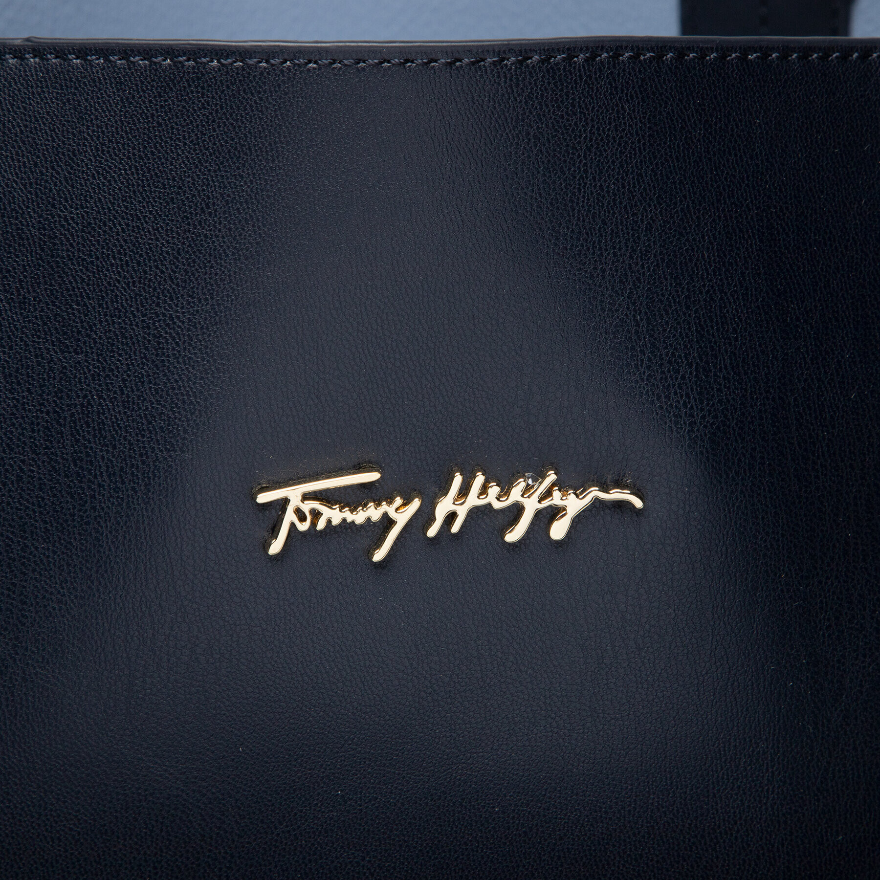 Tommy Hilfiger Дамска чанта Iconic Tote AW0AW12017 Тъмносин - Pepit.bg