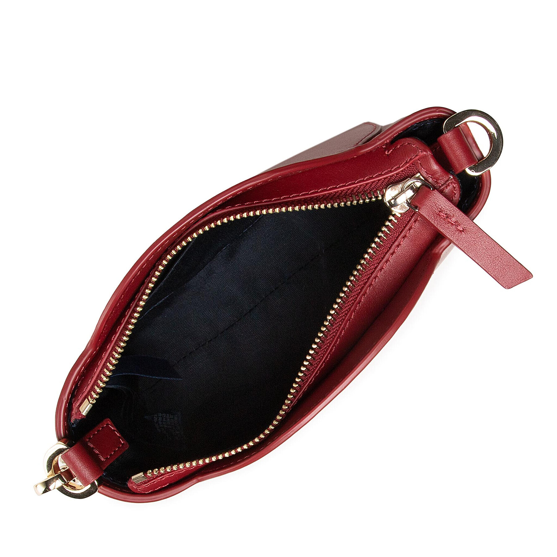 Tommy Hilfiger Дамска чанта Luxe leather Clutch Wide Strap AW0AW10488 Бордо - Pepit.bg