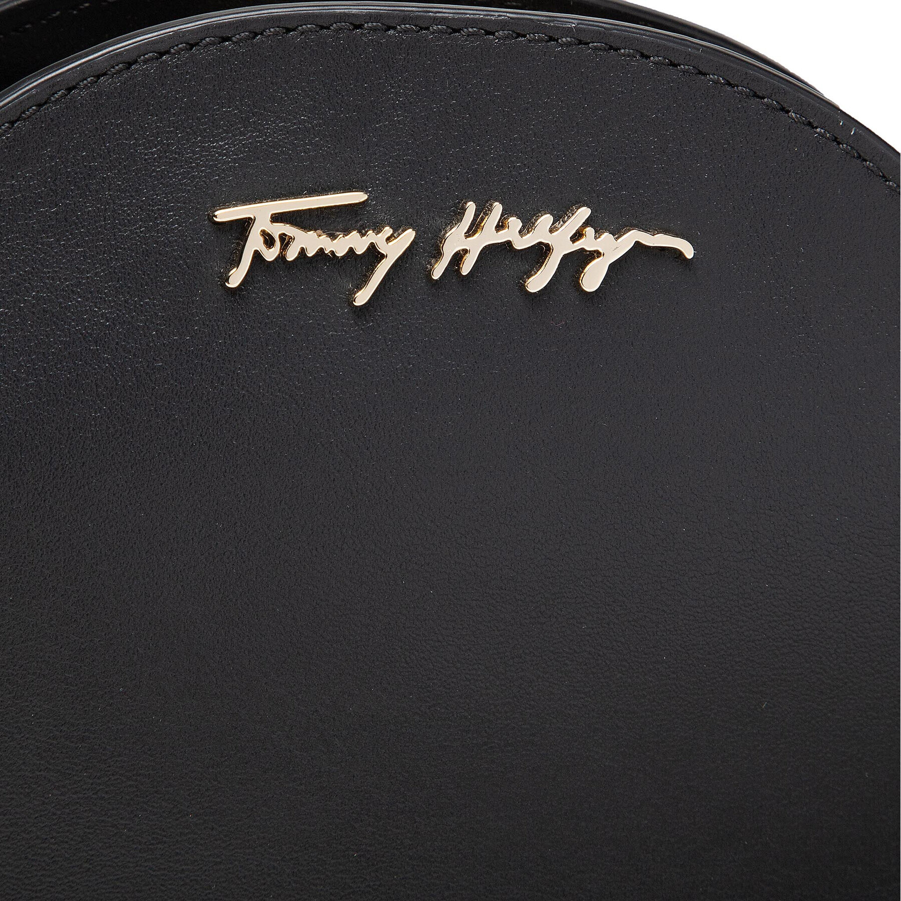 Tommy Hilfiger Дамска чанта Luxe Leather Clutch Wide Strap AW0AW10488 Черен - Pepit.bg