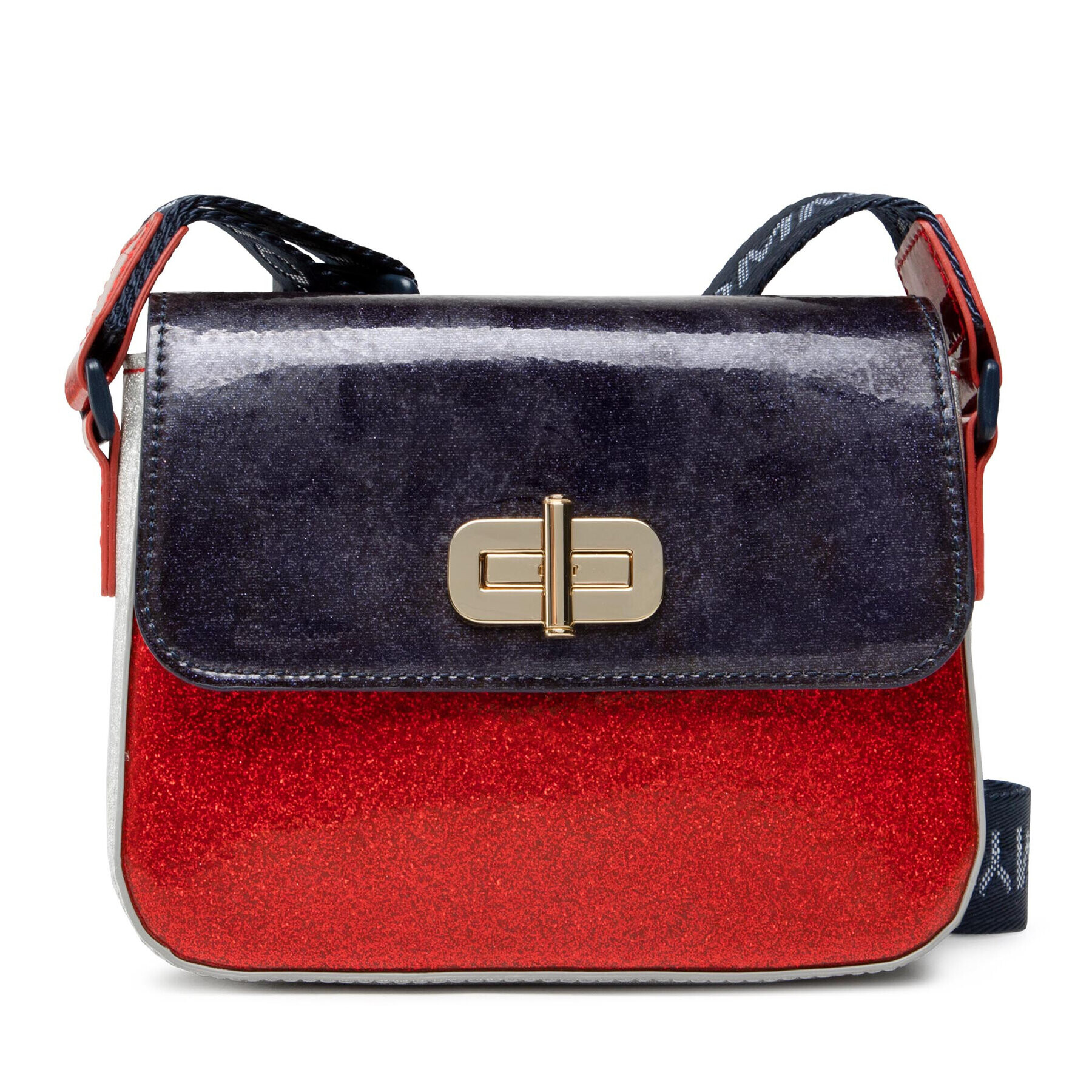 Tommy Hilfiger Дамска чанта Mini Me Turnlock AW0AW10147 Тъмносин - Pepit.bg