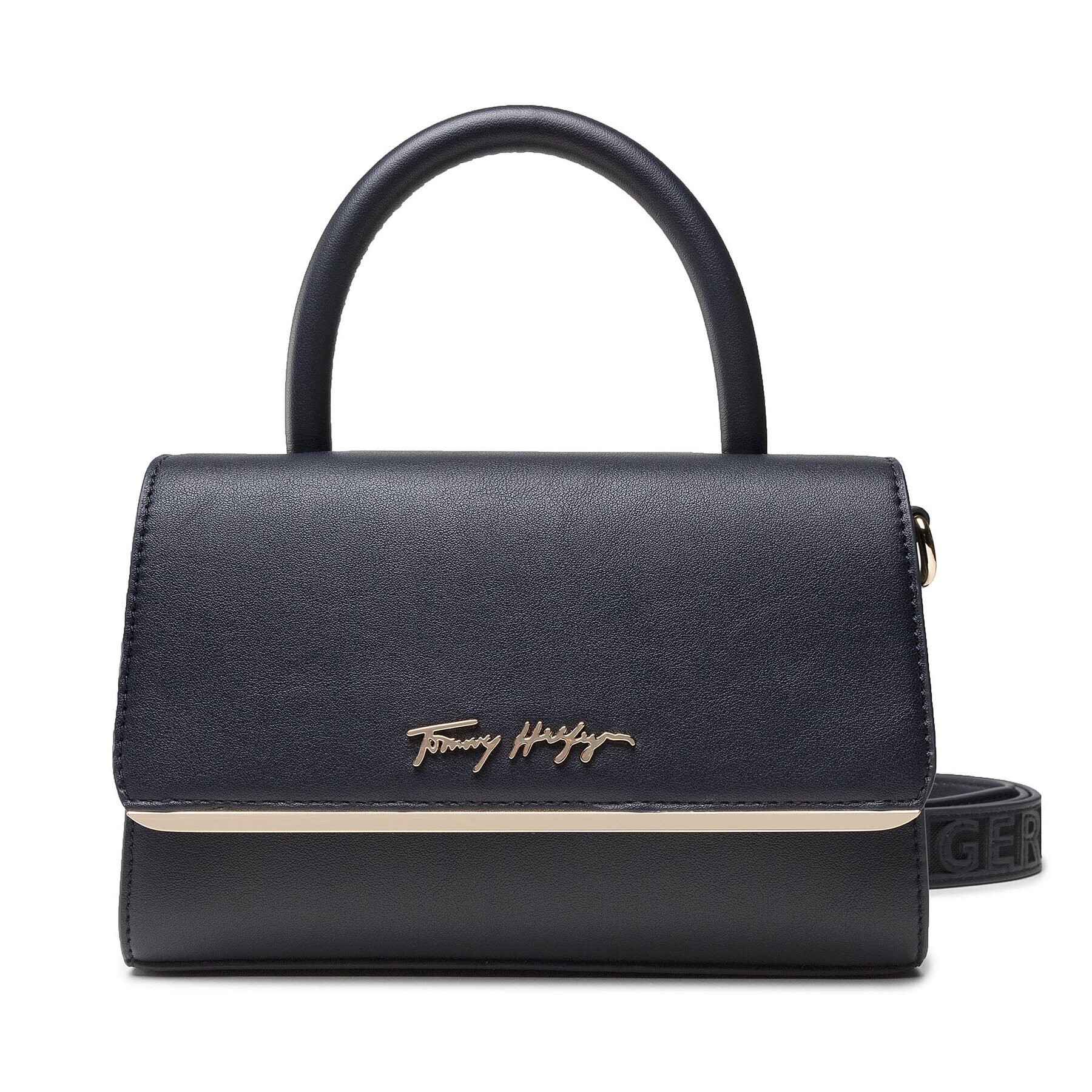 Tommy Hilfiger Дамска чанта Modern Bar Bag Strap AW0AW10099 Черен - Pepit.bg