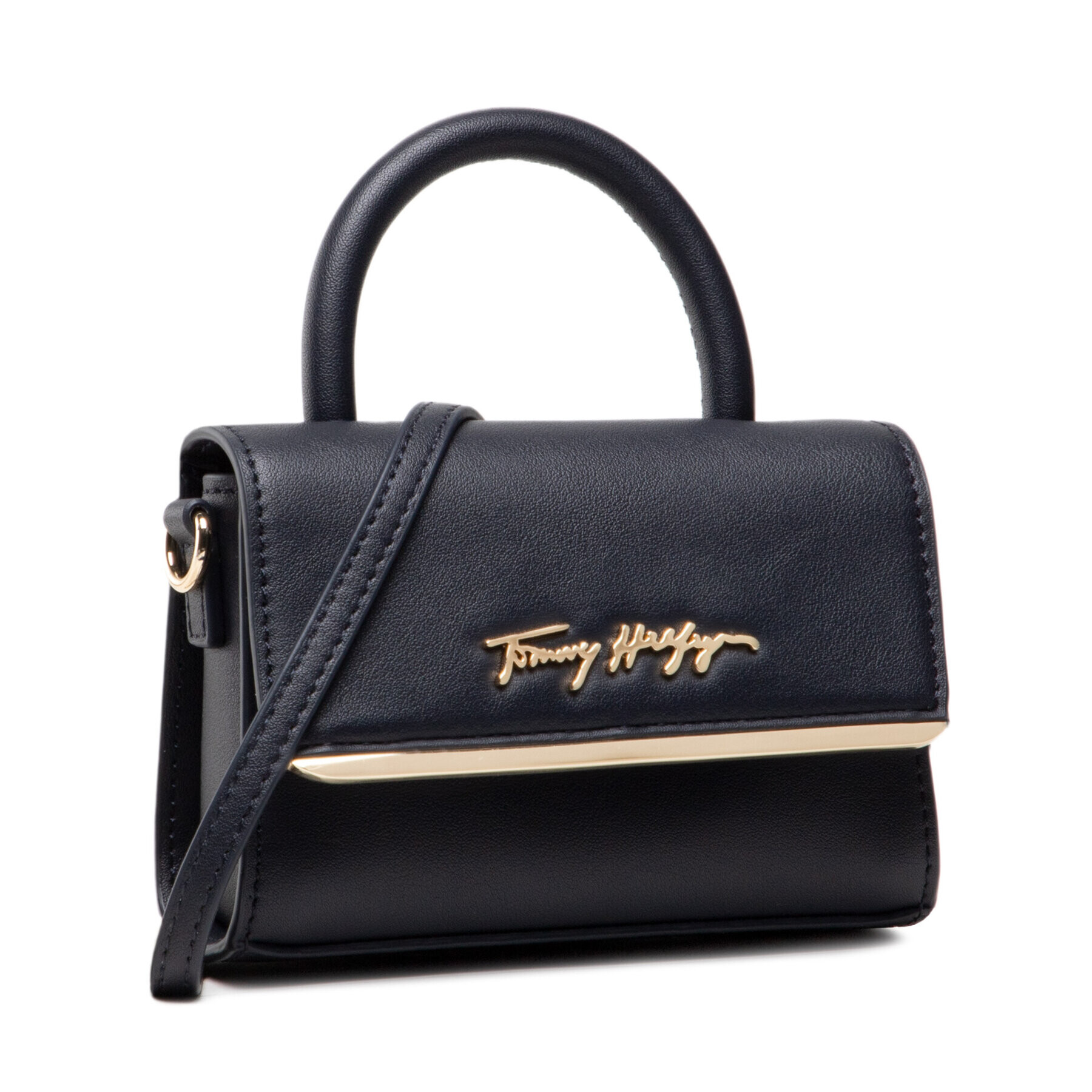 Tommy Hilfiger Дамска чанта Modern Mini Bar Bag AW0AW11090 Тъмносин - Pepit.bg