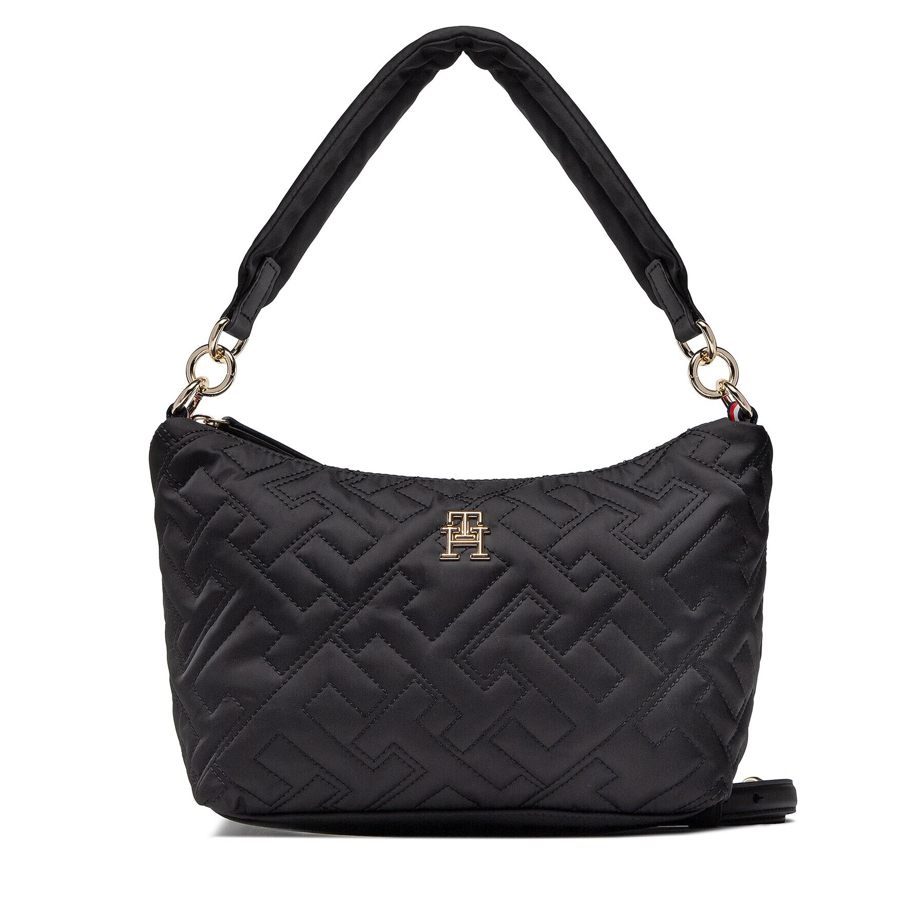 Tommy Hilfiger Дамска чанта My Tommy Idol Shoulder Bag Mono AW0AW13146 Черен - Pepit.bg